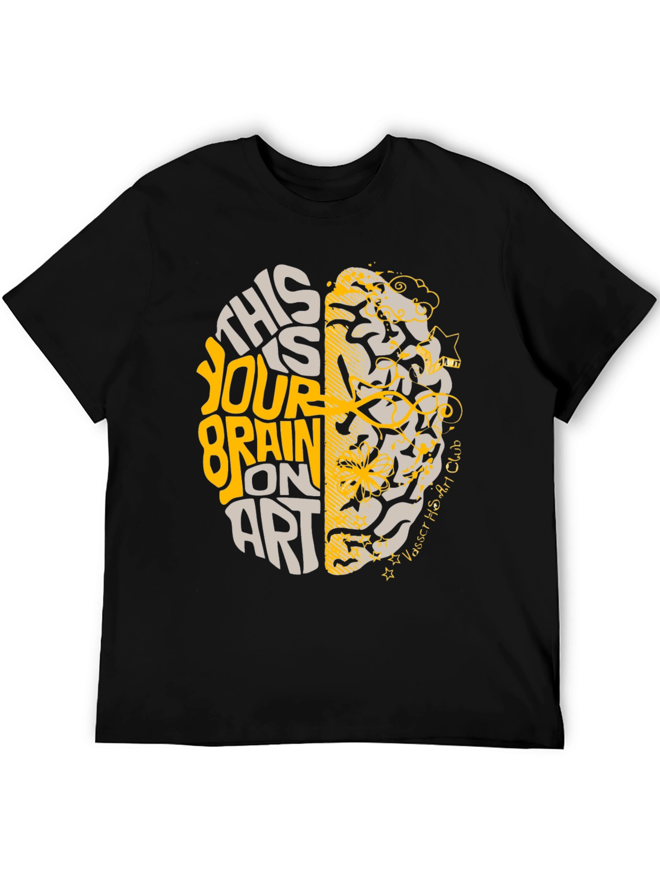Brain on Art Graphic Tee - Stylish Creativity T-Shirt
