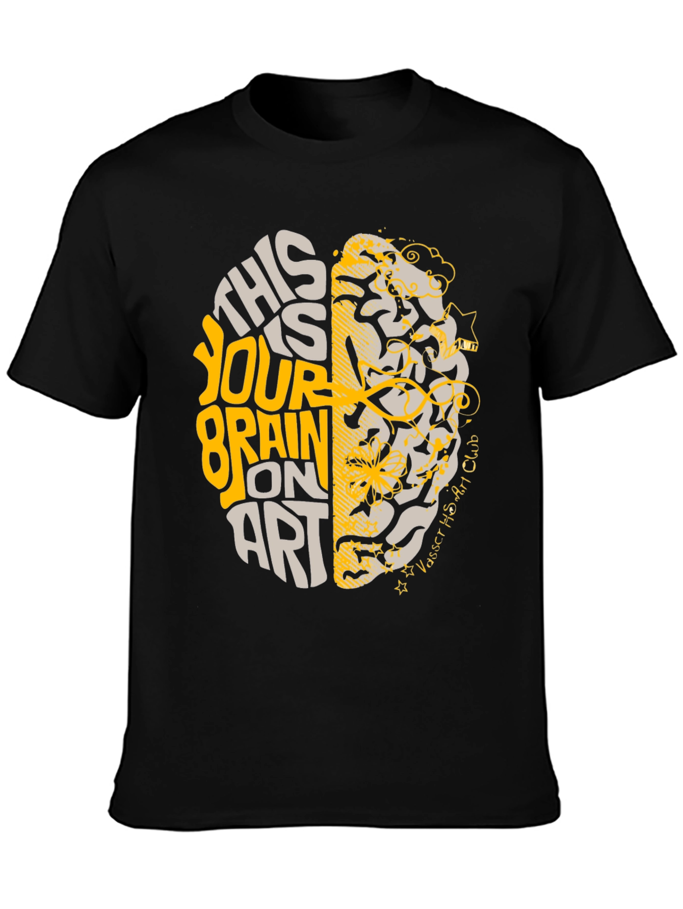 Brain on Art Graphic Tee - Stylish Creativity T-Shirt