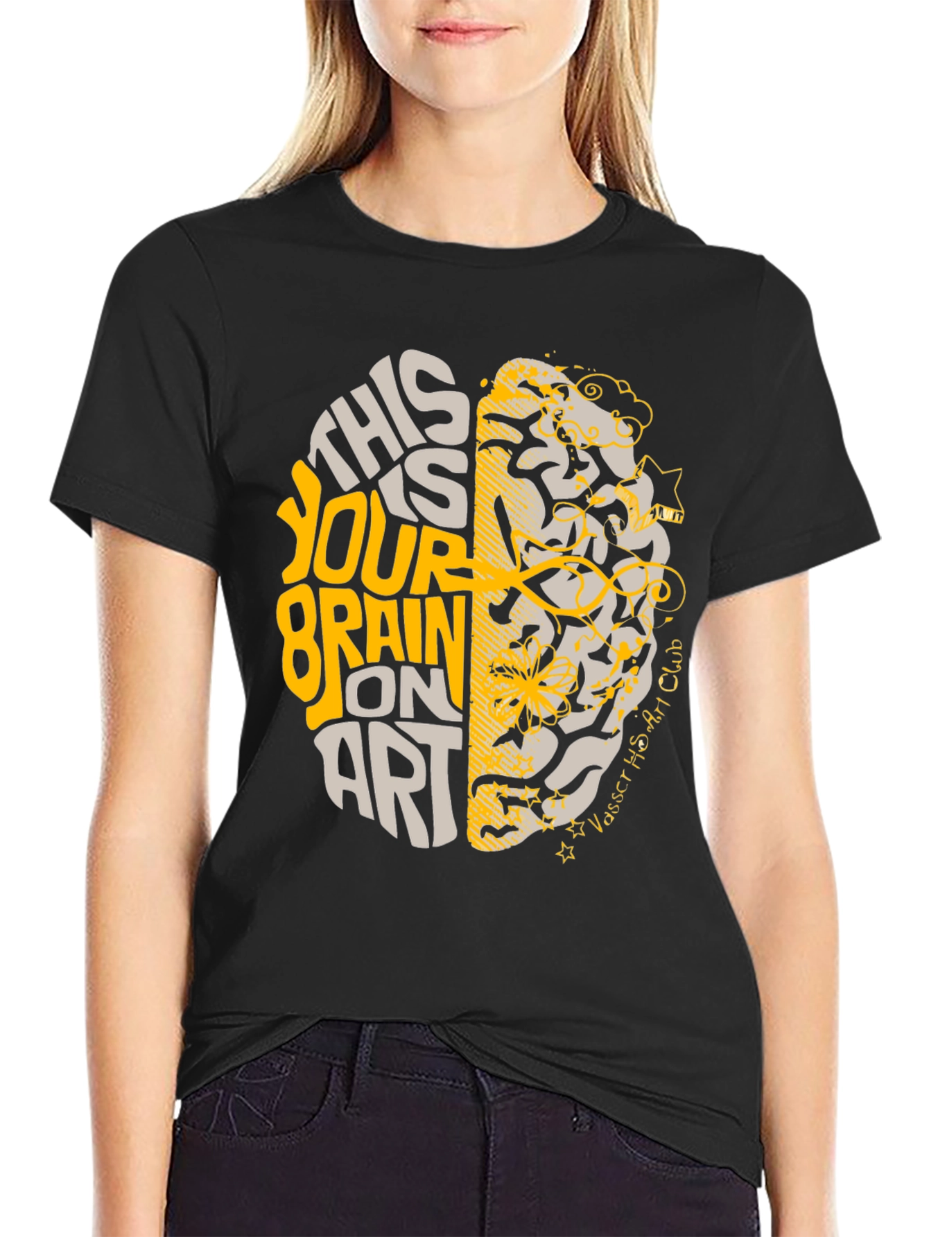Brain on Art Graphic Tee - Stylish Creativity T-Shirt