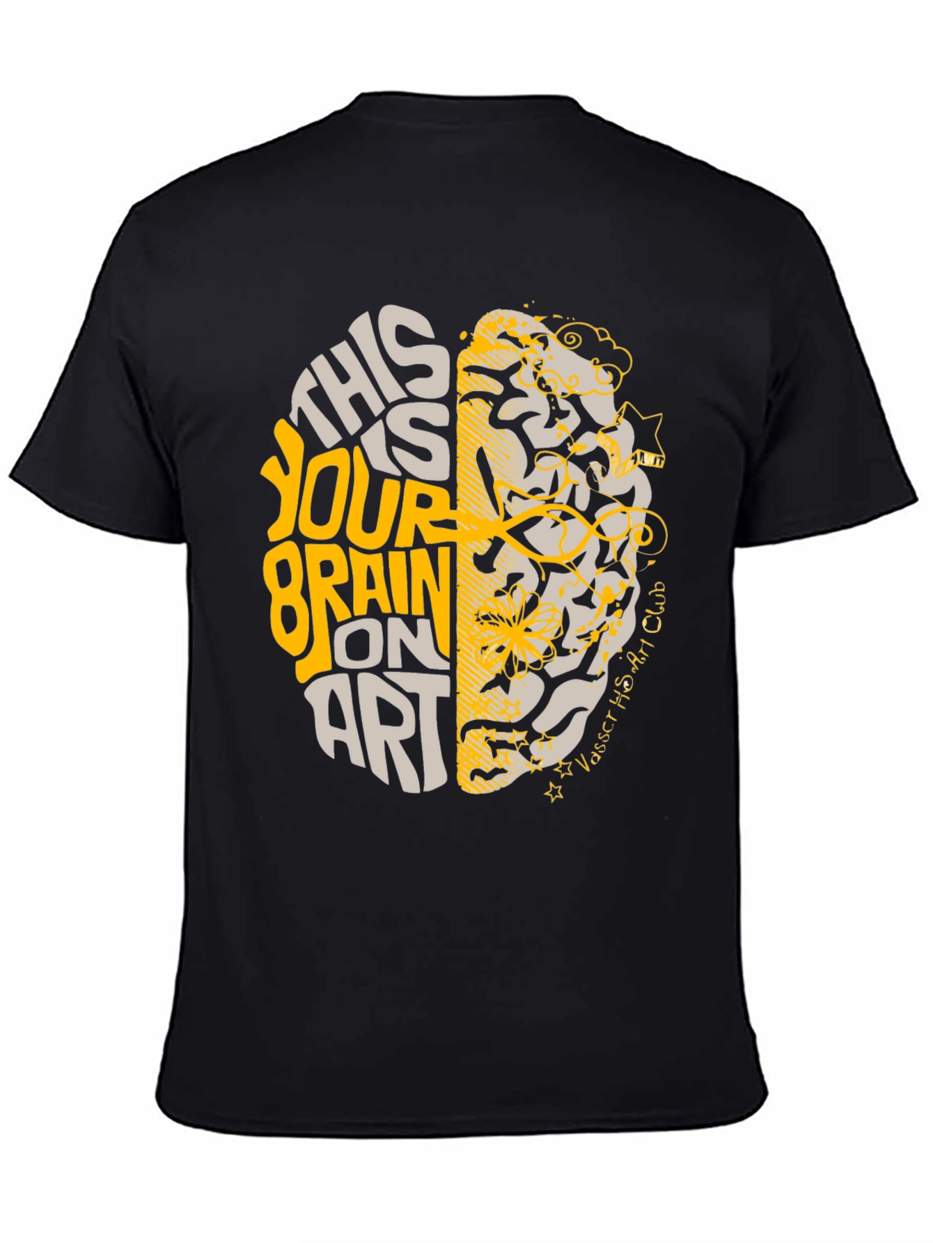 Brain on Art Graphic Tee - Stylish Creativity T-Shirt