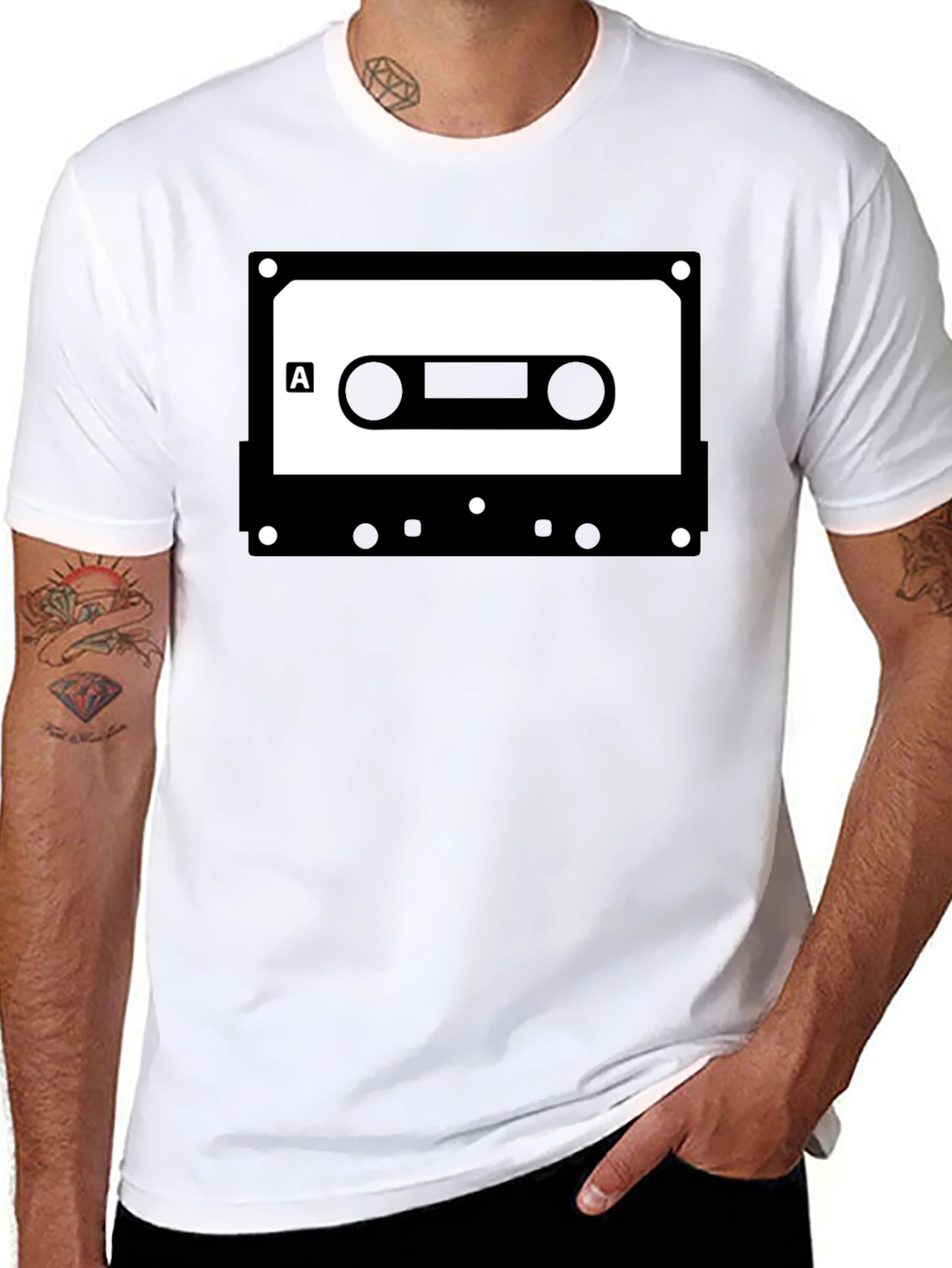 Retro Cassette Tape Graphic Tee - Classic Audio Cool