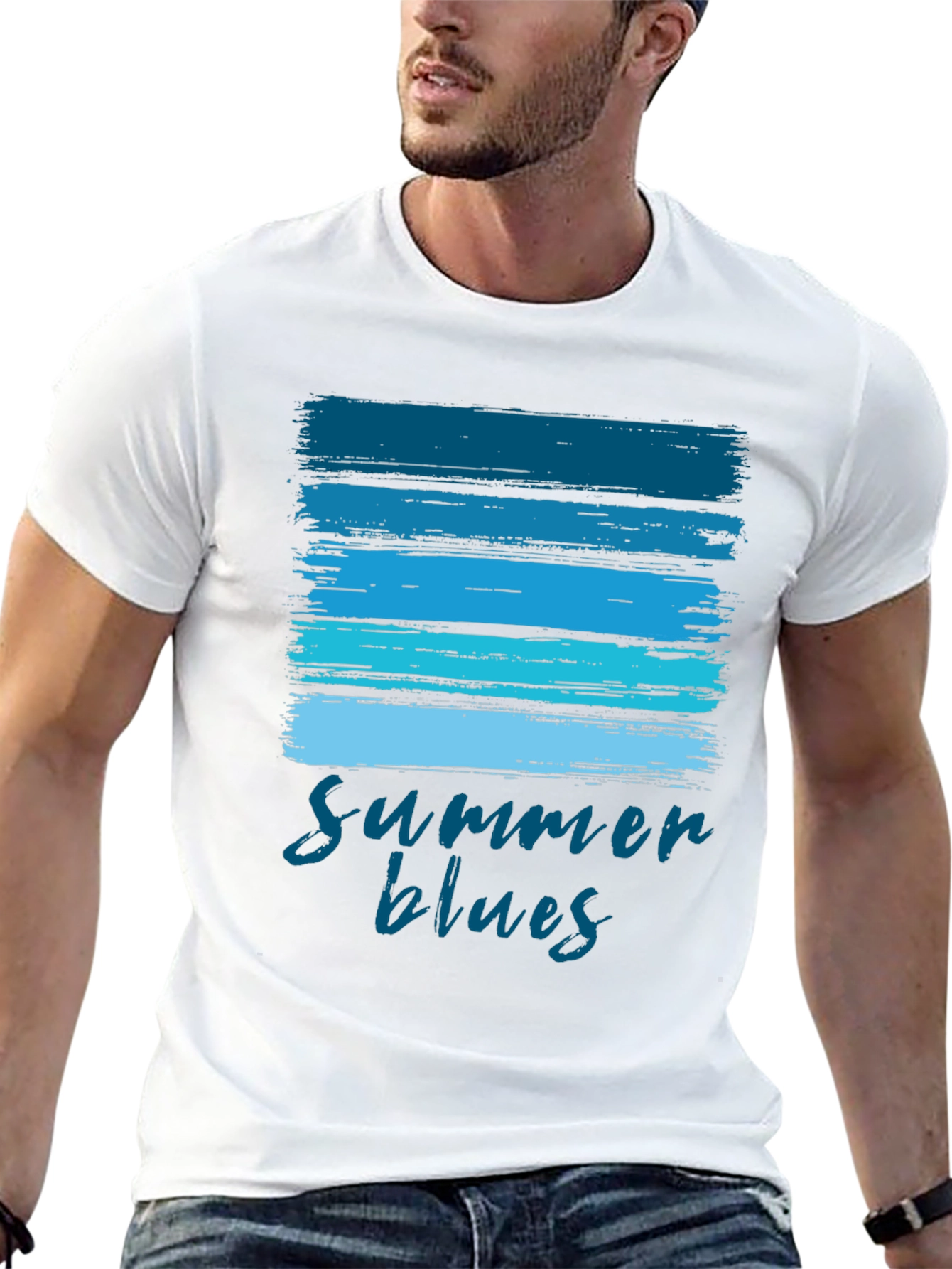 Summer Blues Graphic T-Shirt - Cool & Casual
