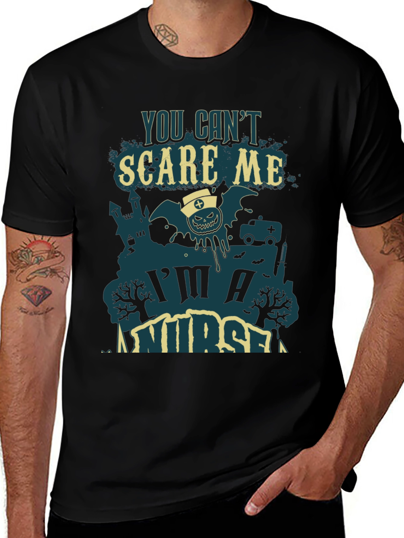 You Cant Scare Me Im A Nurse Halloween Tee