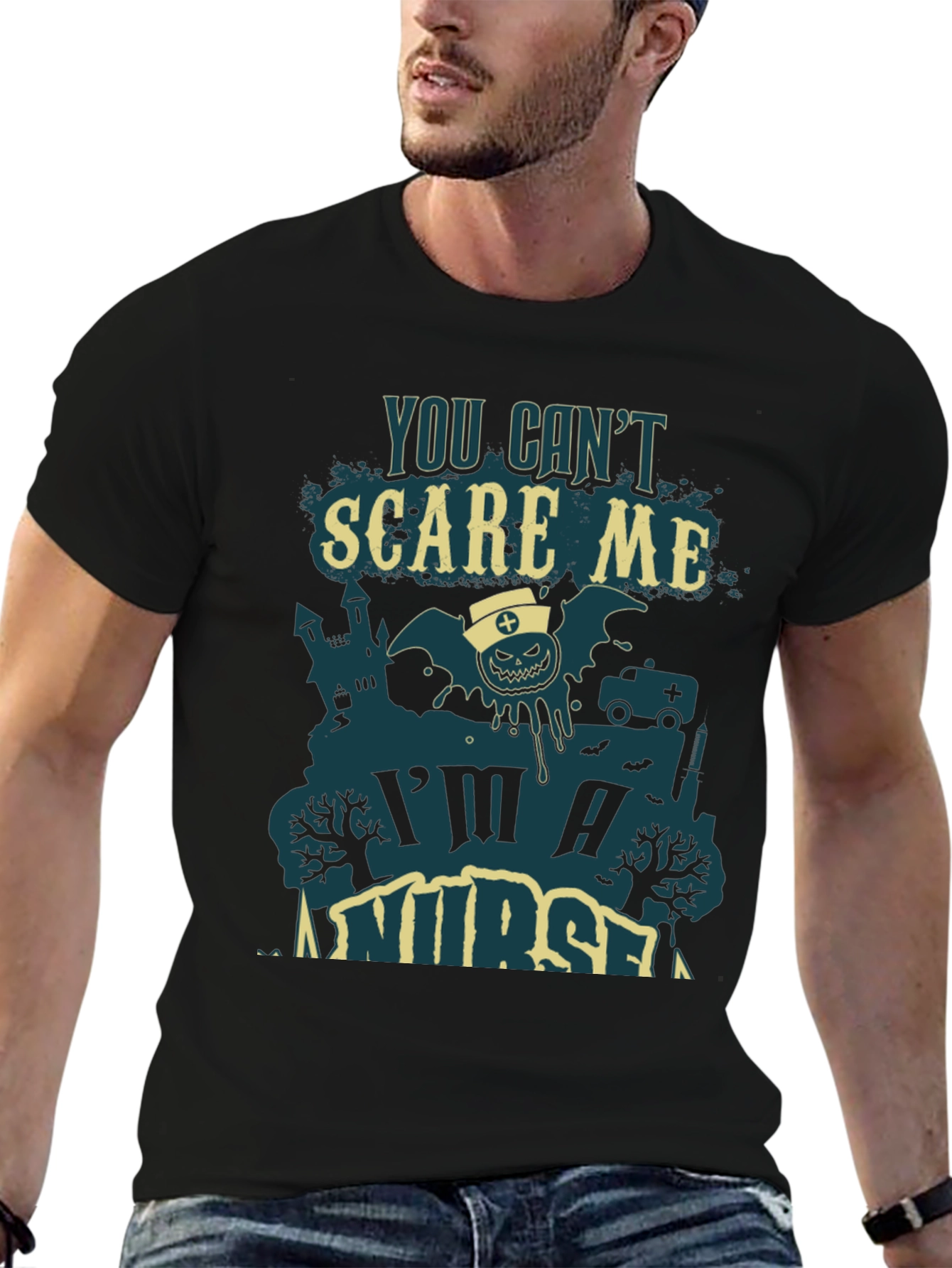 You Cant Scare Me Im A Nurse Halloween Tee
