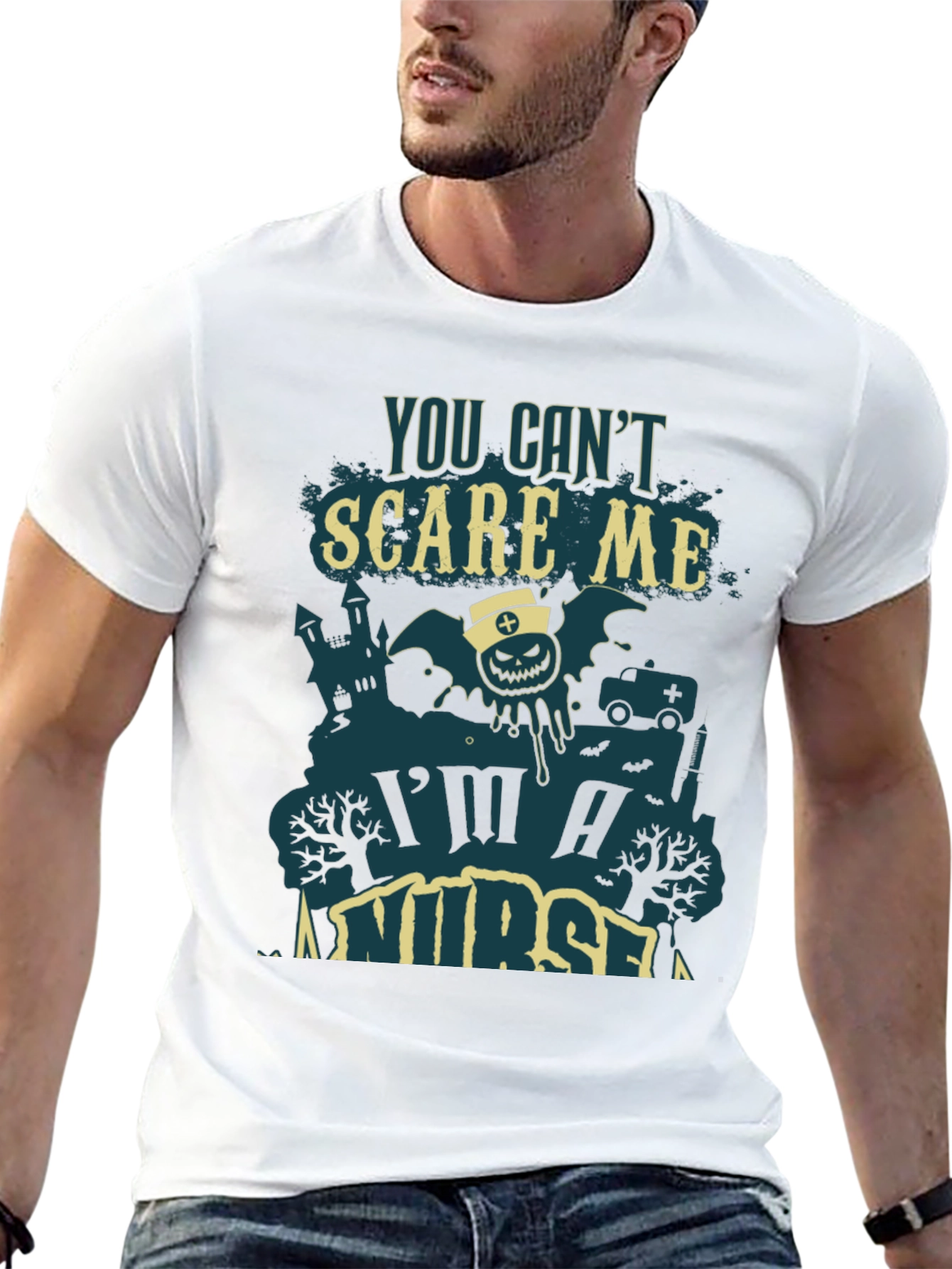 You Cant Scare Me Im A Nurse Halloween Tee