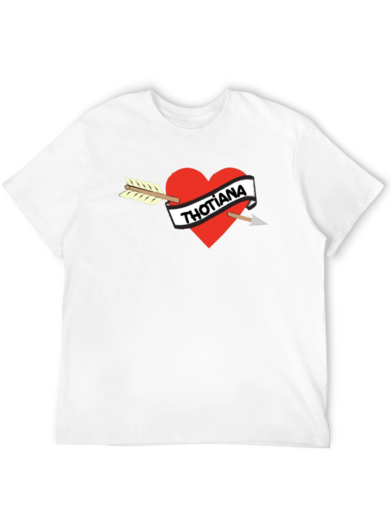 Thotiana Heart Arrow Black T-Shirt