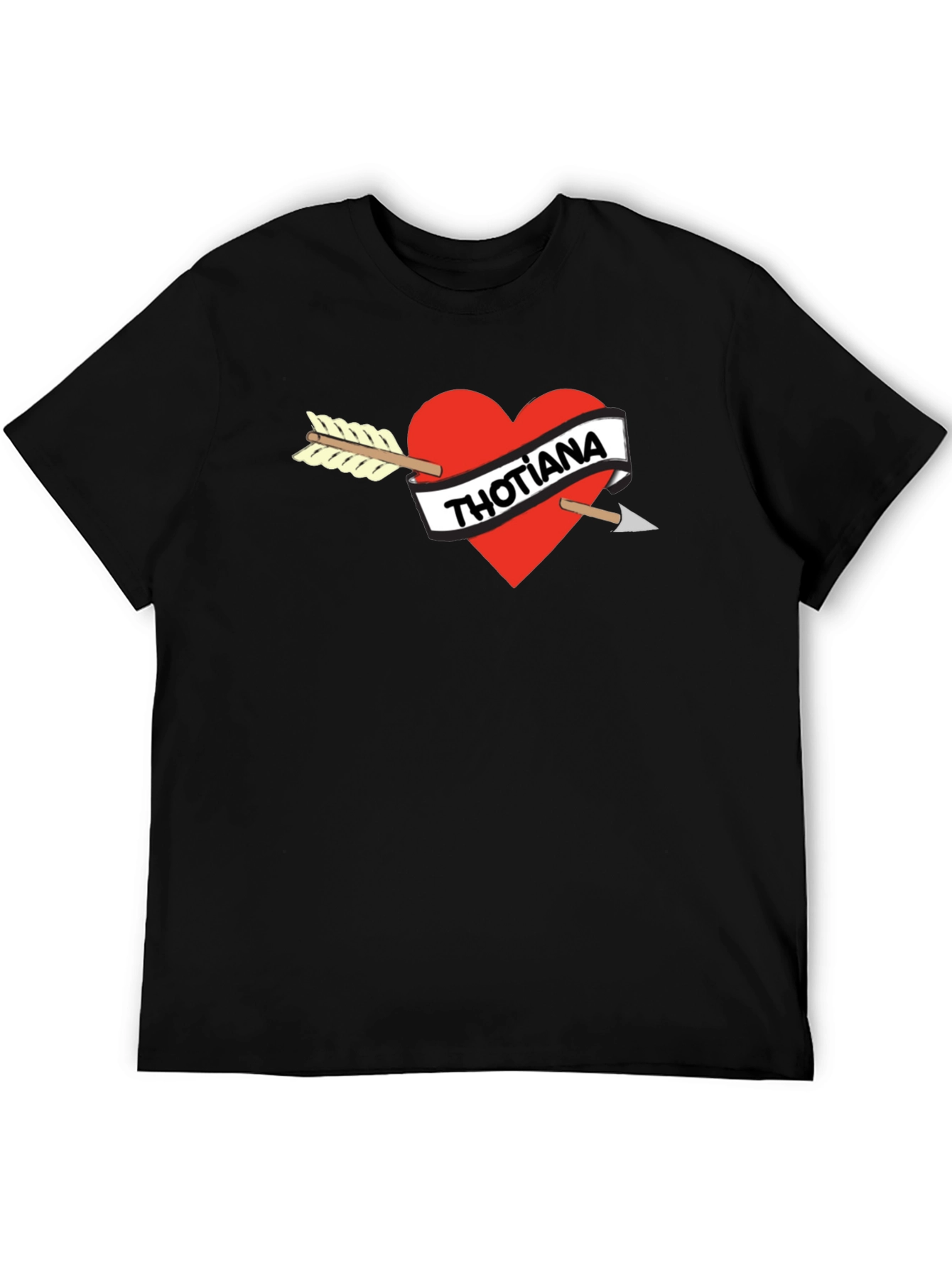Thotiana Heart Arrow Black T-Shirt