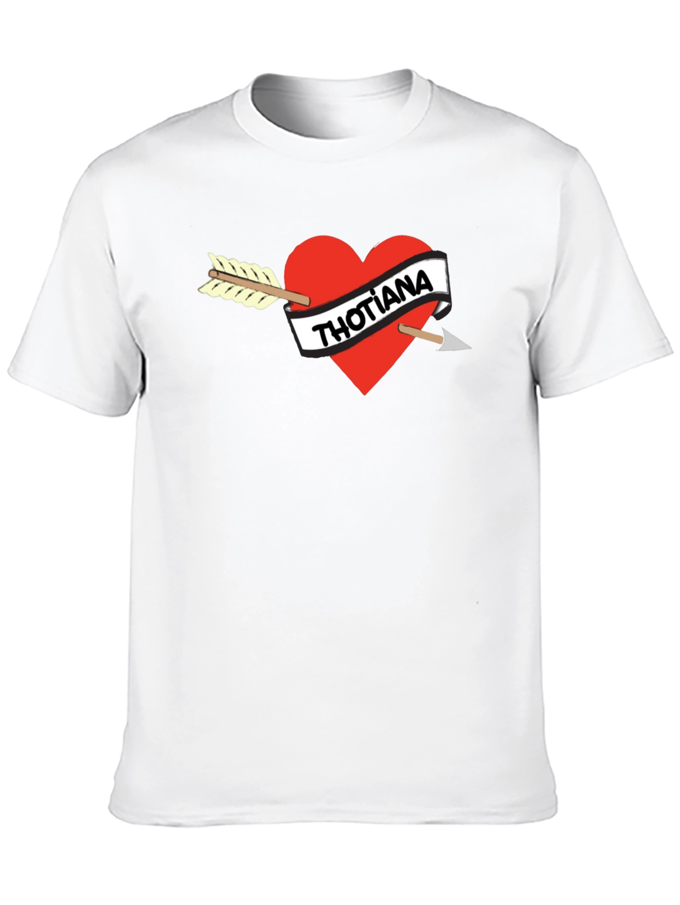 Thotiana Heart Arrow Black T-Shirt