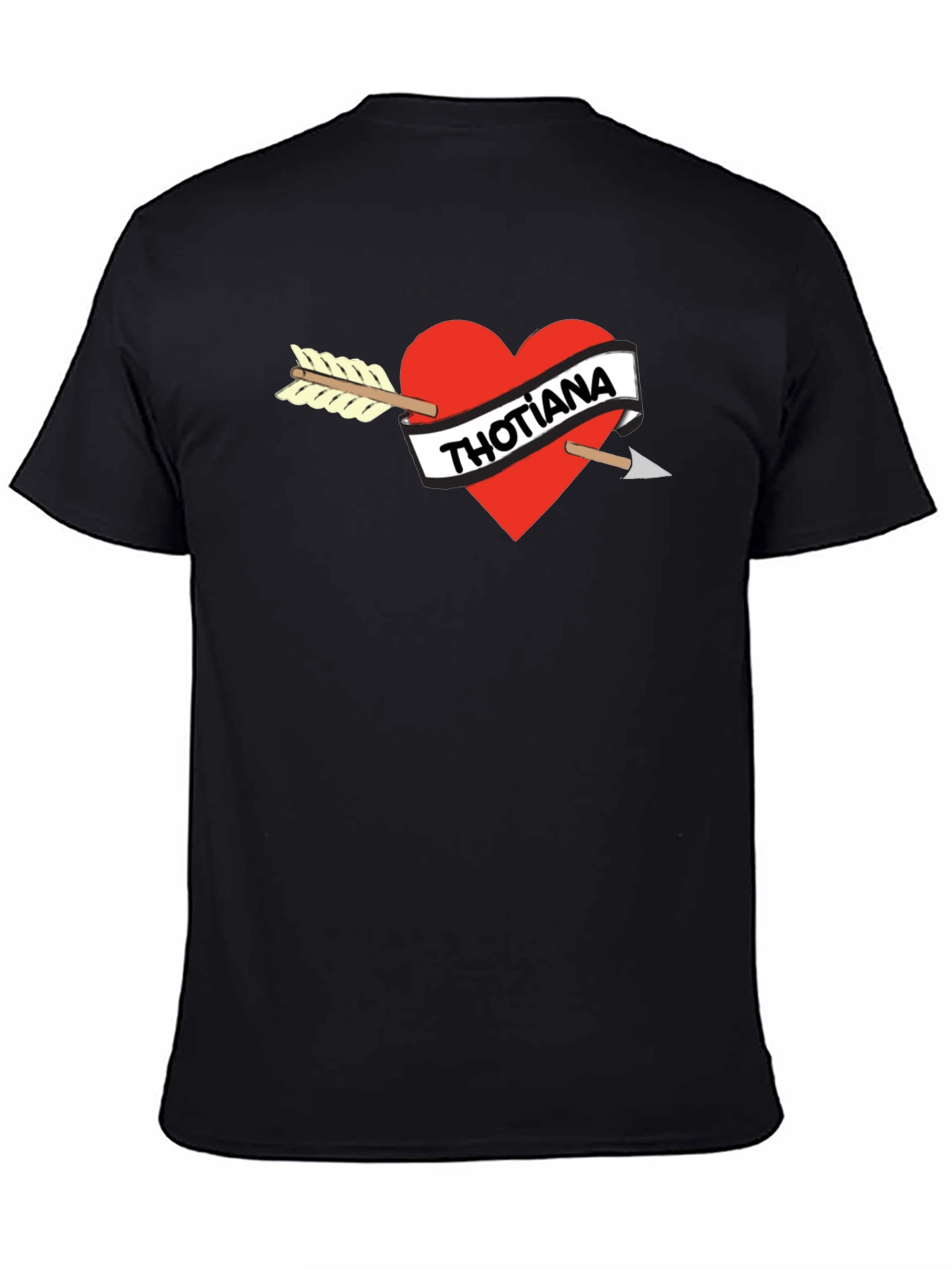 Thotiana Heart Arrow Black T-Shirt
