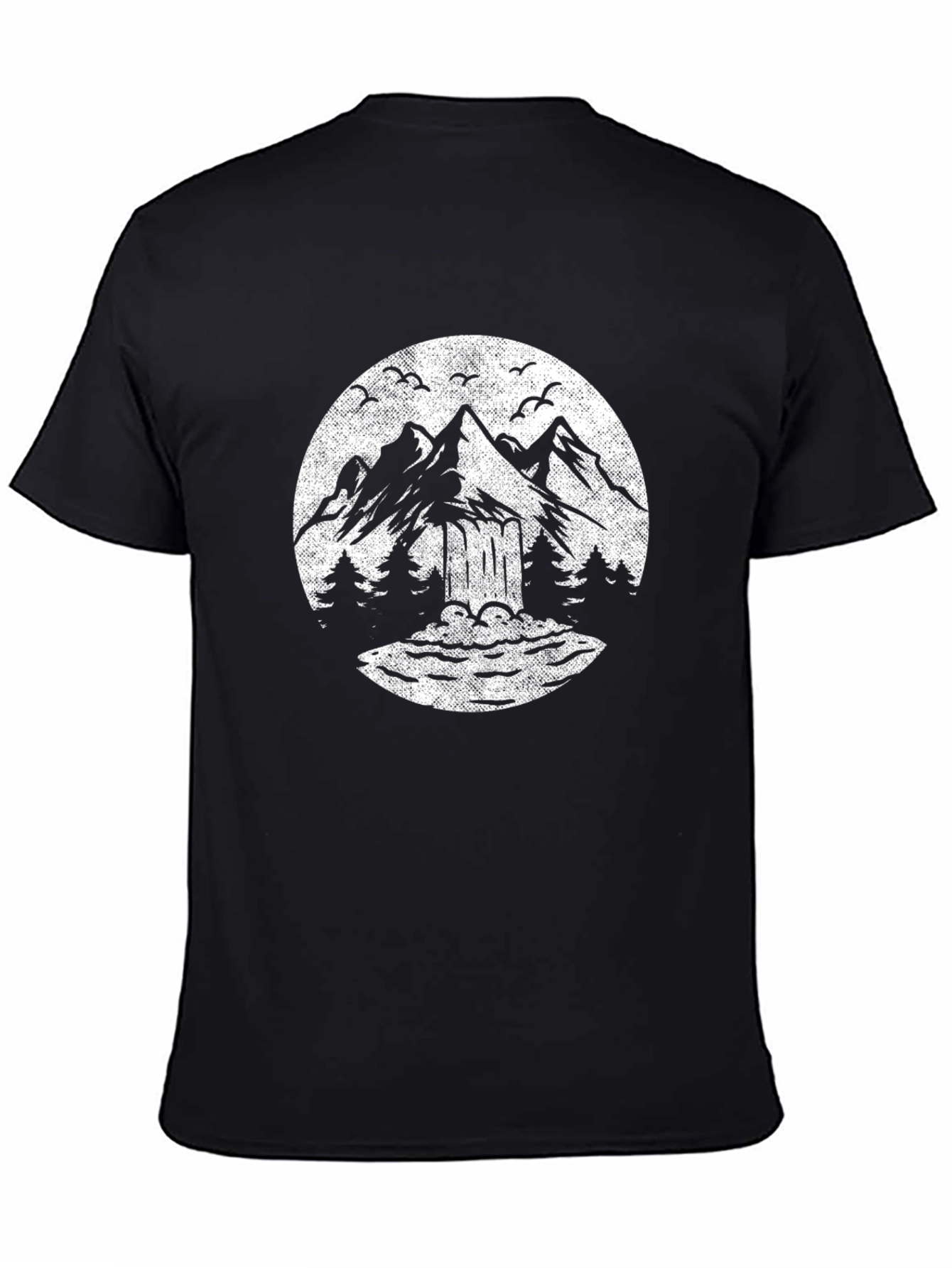 Mountain Graphic Black T-Shirt Nature Design Tee