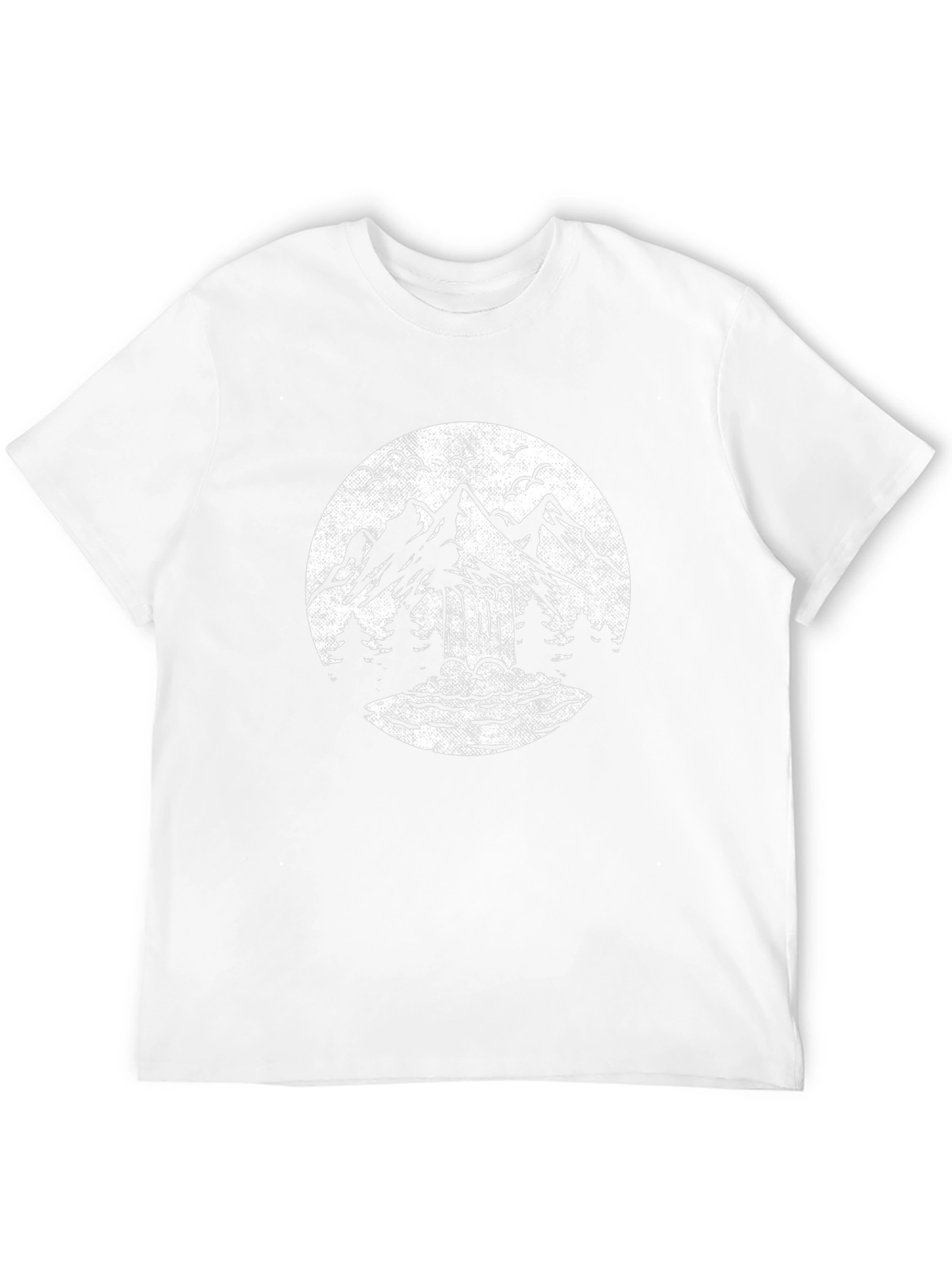 Mountain Graphic Black T-Shirt Nature Design Tee