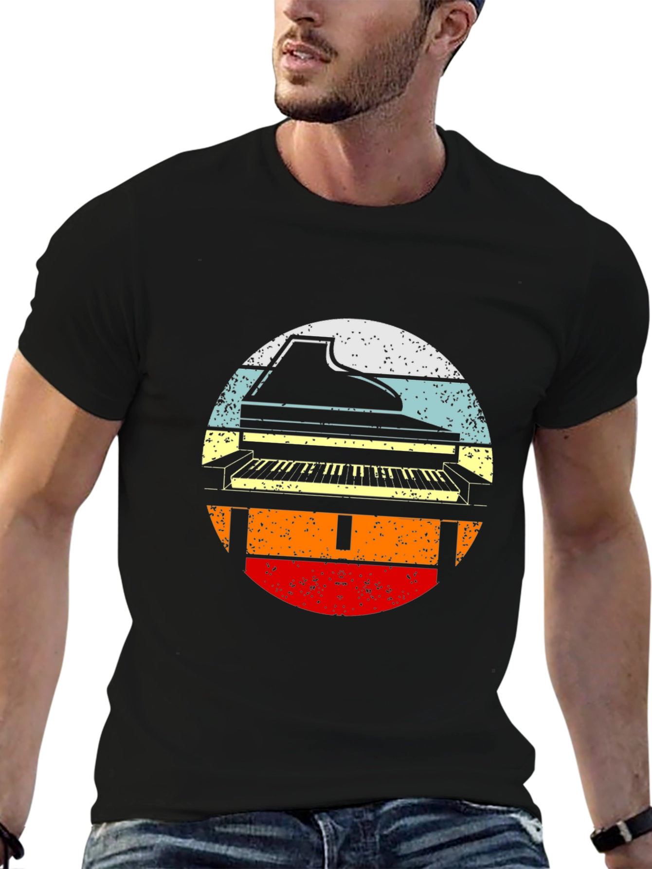 Retro Piano T-Shirt - Music Lovers Tee