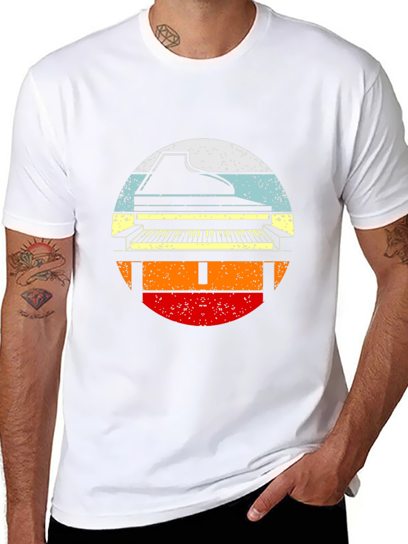 Retro Piano T-Shirt - Music Lovers Tee
