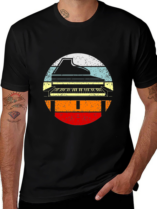 Retro Piano T-Shirt - Music Lovers Tee