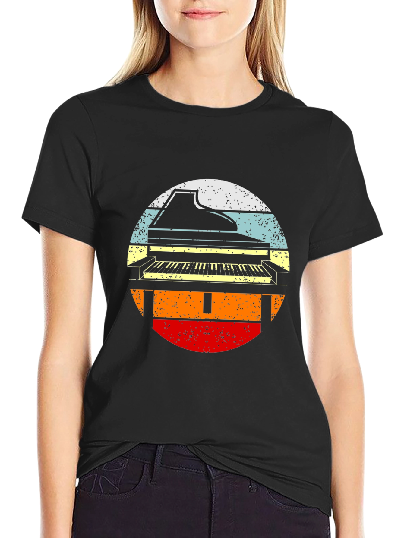 Retro Piano T-Shirt - Music Lovers Tee