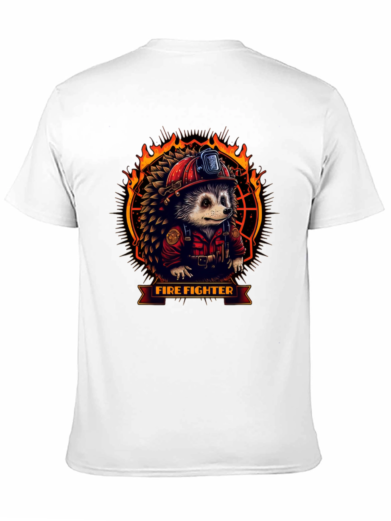 Firefighter Hedgehog Graphic Tee