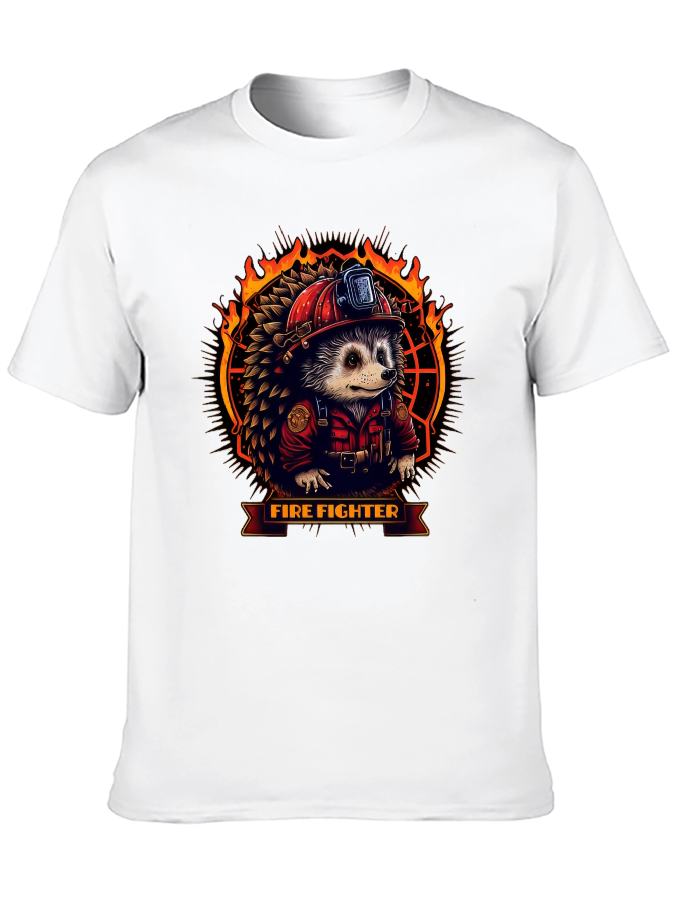 Firefighter Hedgehog Graphic Tee