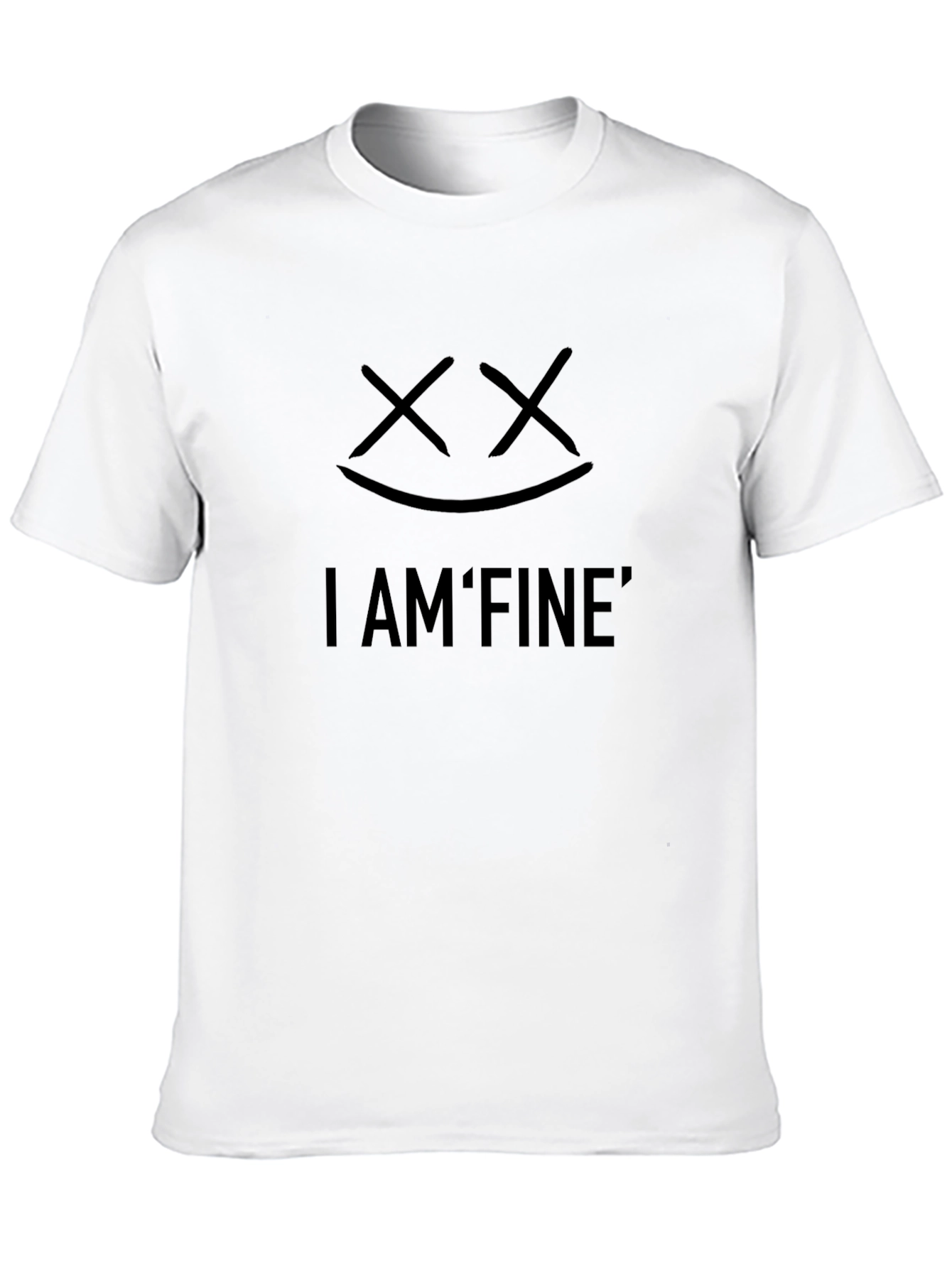 I AM FINE Graphic Tee - Unisex Black T-Shirt