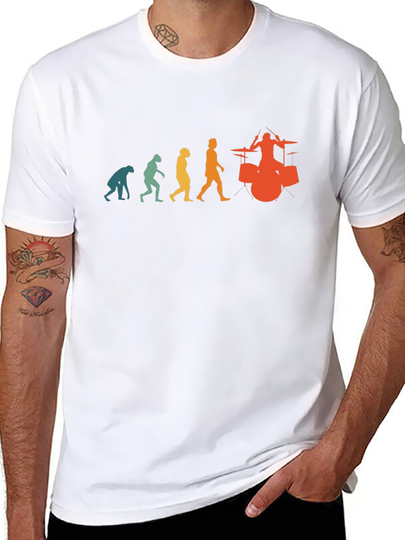 Evolution of Drummer T-Shirt - Funny Music Tee