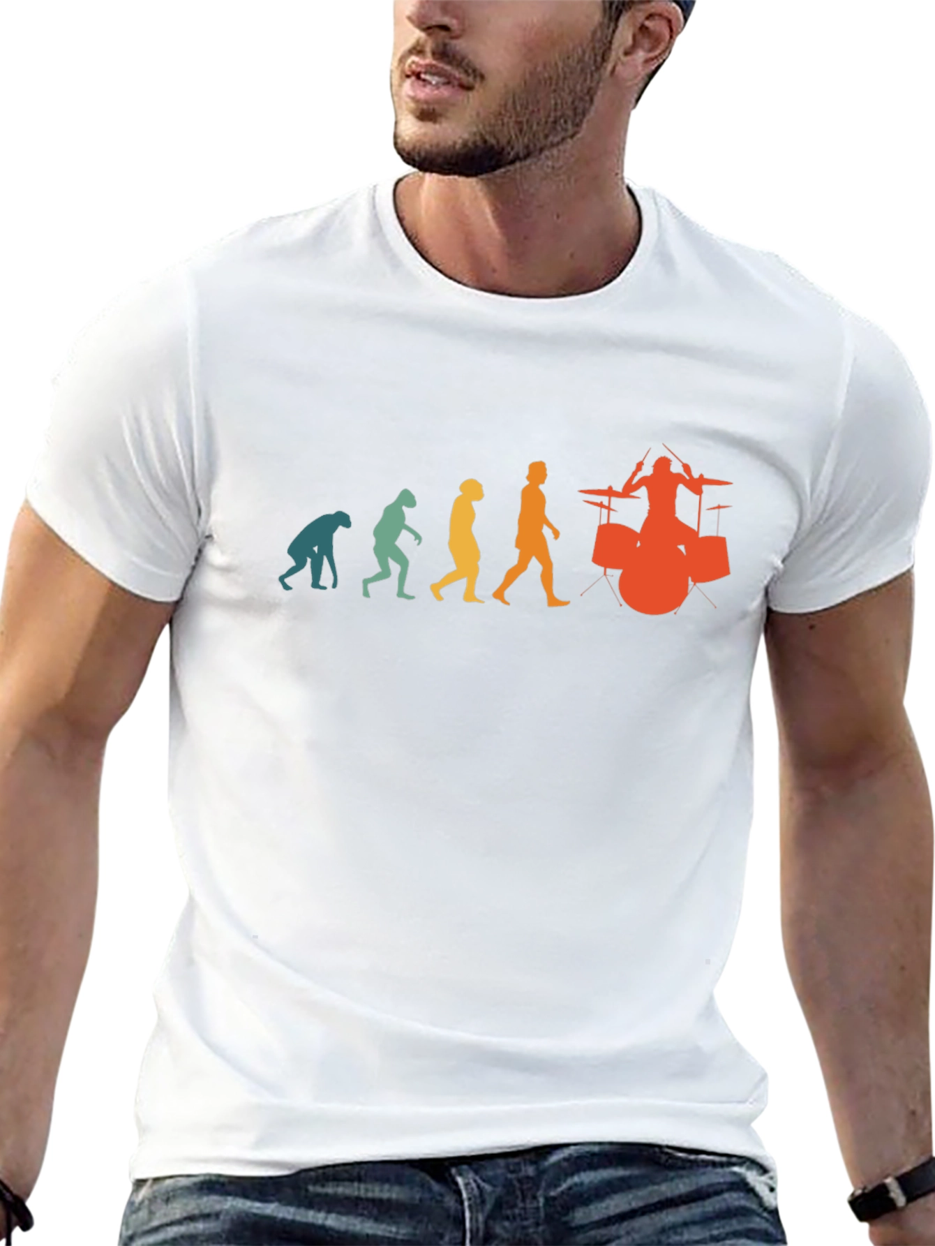Evolution of Drummer T-Shirt - Funny Music Tee
