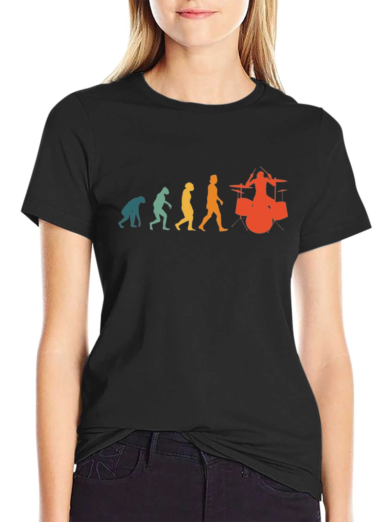Evolution of Drummer T-Shirt - Funny Music Tee