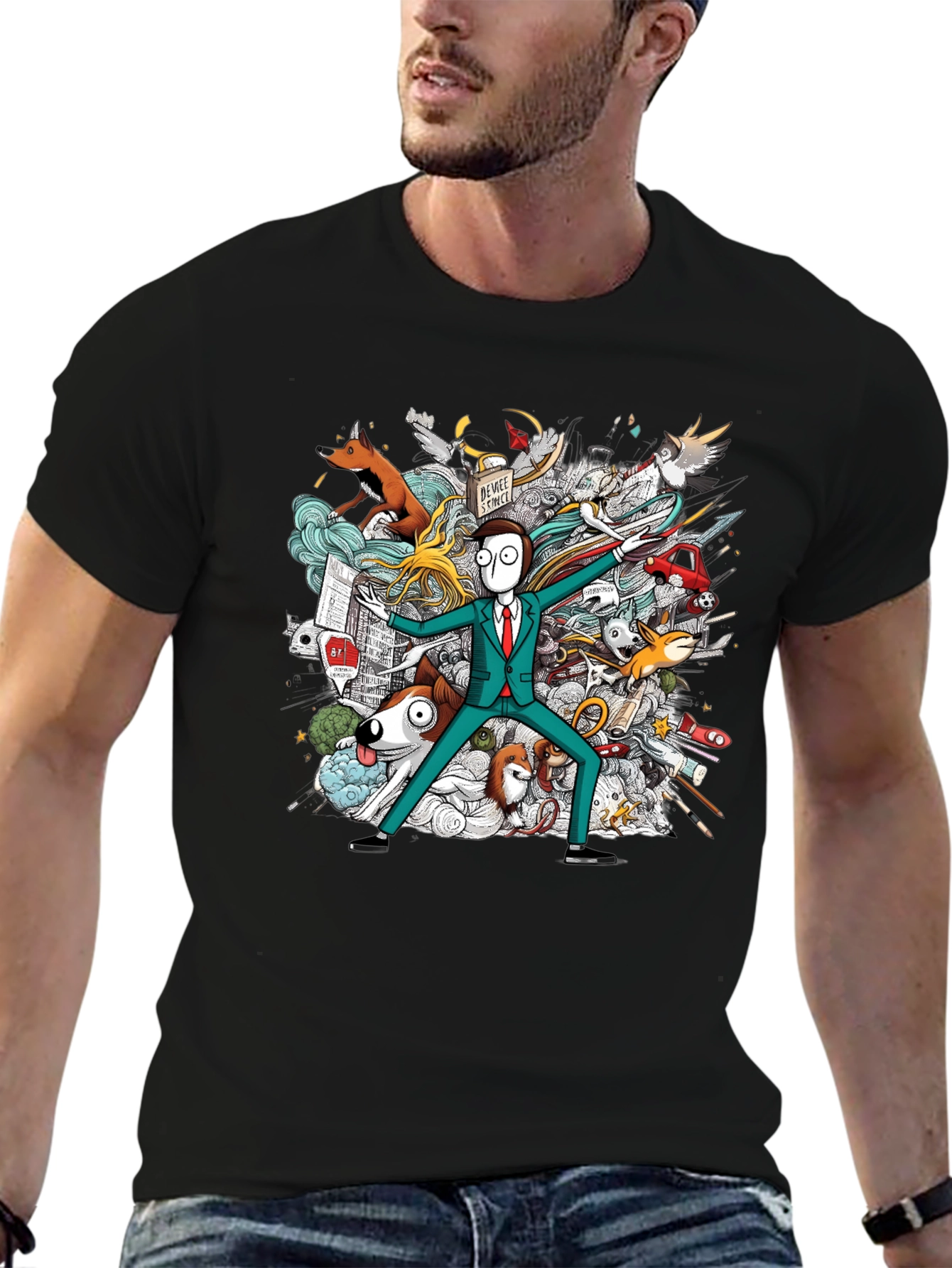 Whimsical Doodle Art T-Shirt