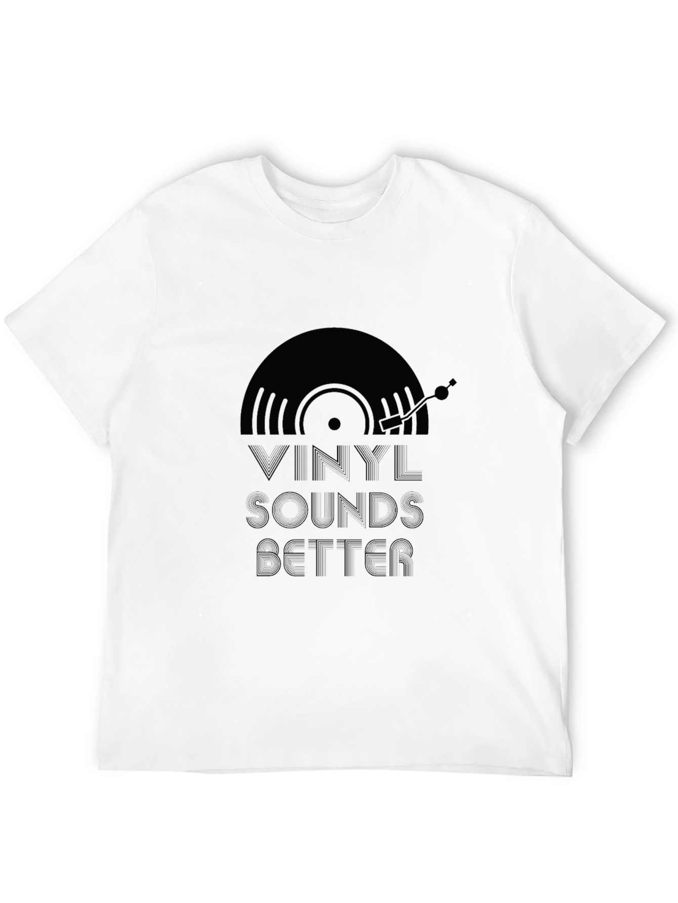 Vinyl Sounds Better Black Graphic Tee