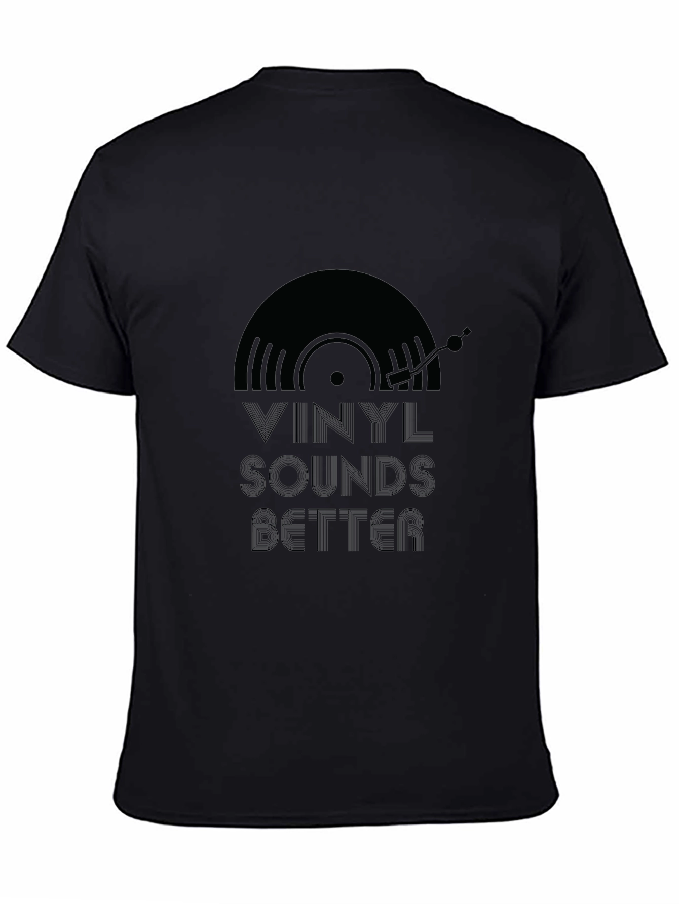 Vinyl Sounds Better Black Graphic Tee