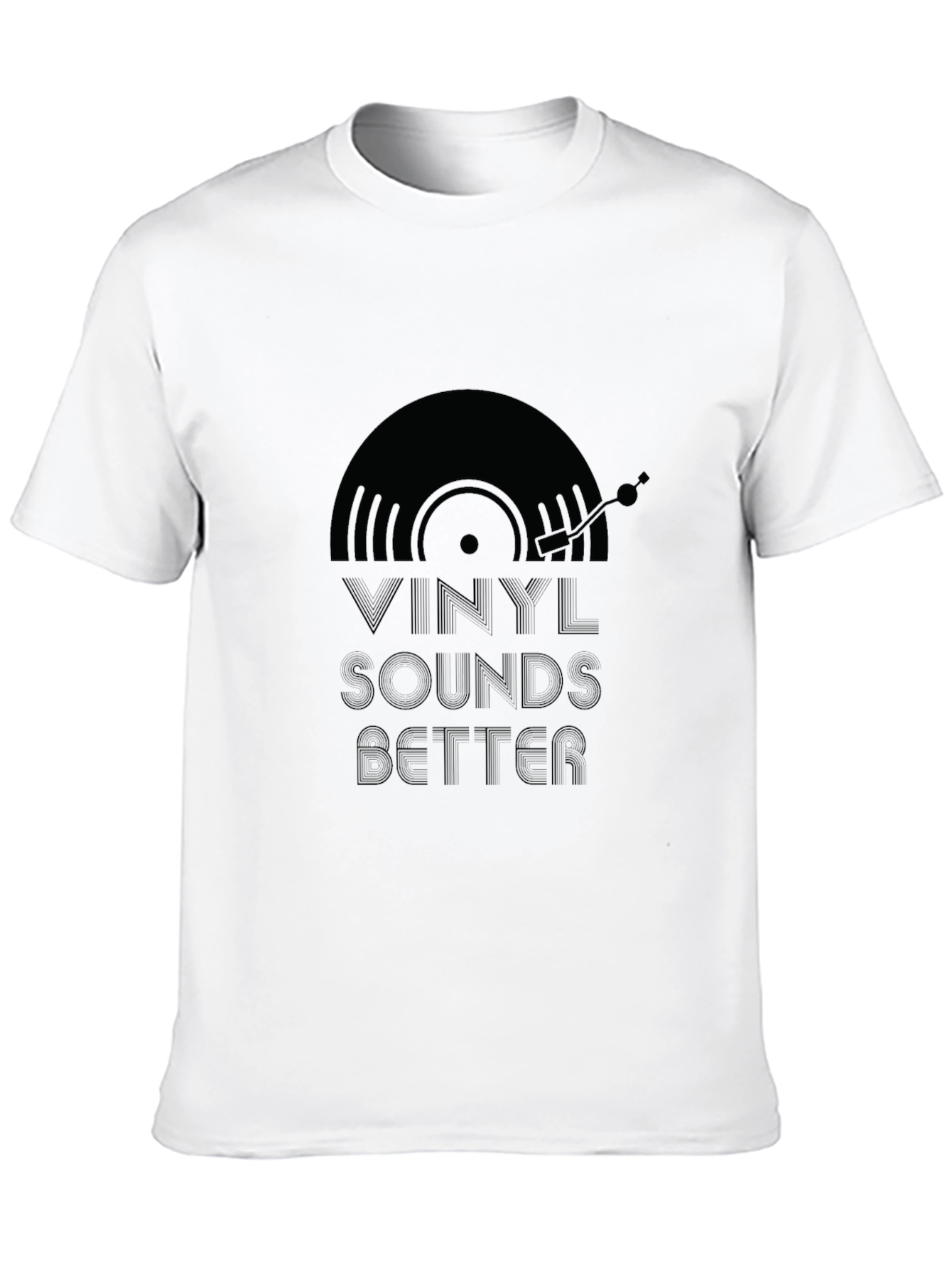Vinyl Sounds Better Black Graphic Tee