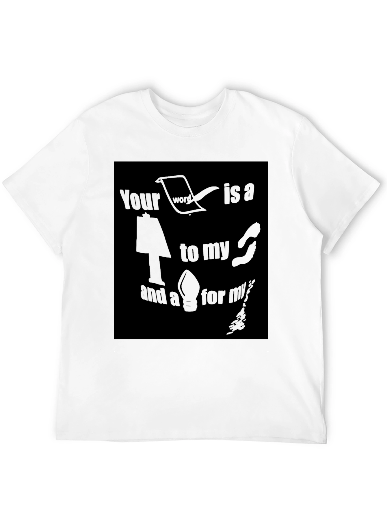 Motivational Black T-Shirt: Your Word