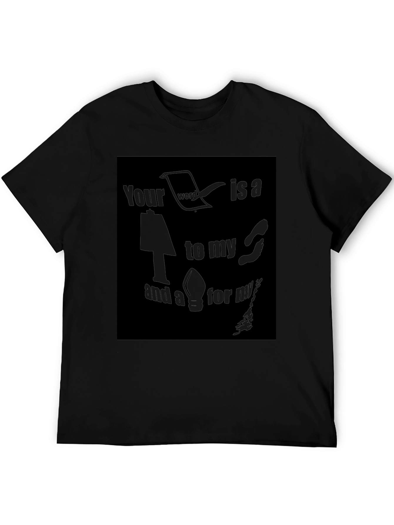 Motivational Black T-Shirt: Your Word