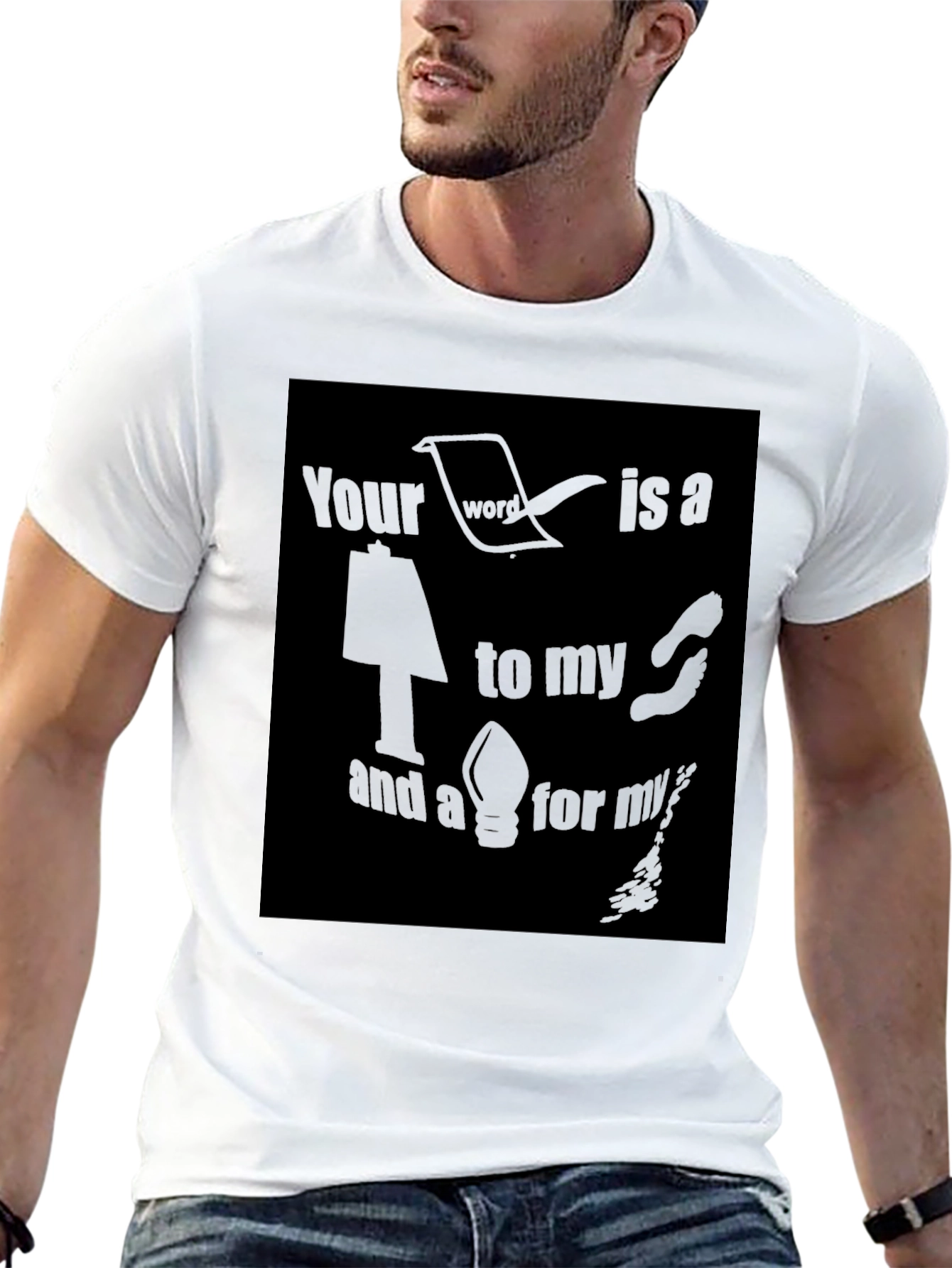 Motivational Black T-Shirt: Your Word
