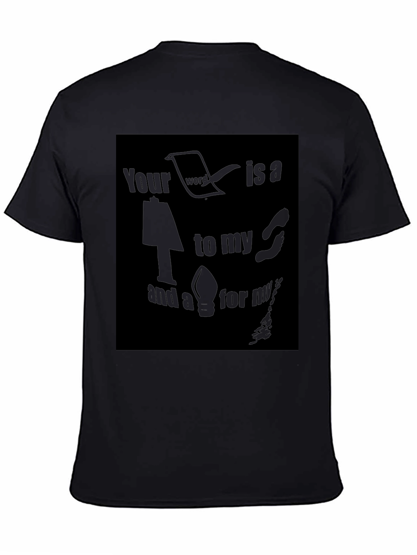 Motivational Black T-Shirt: Your Word