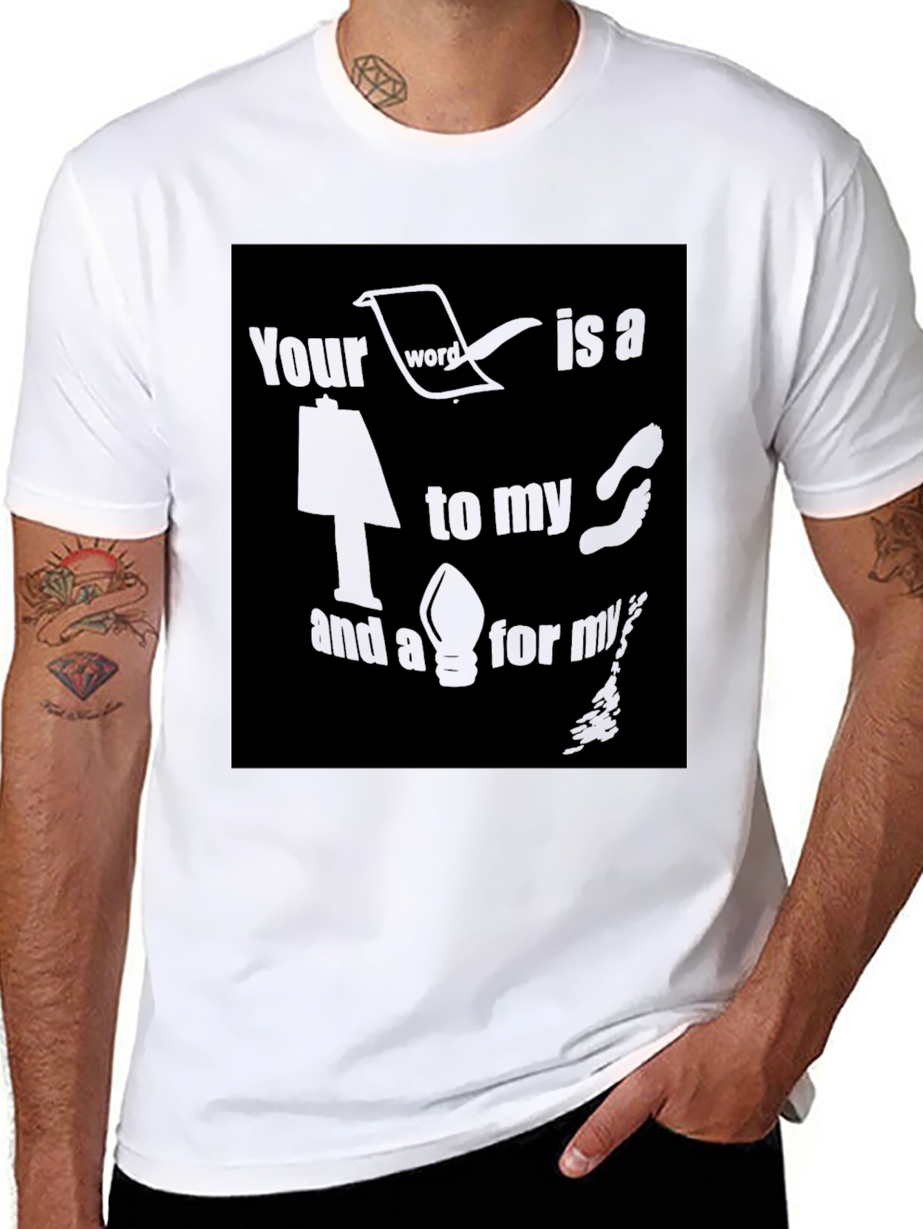 Motivational Black T-Shirt: Your Word