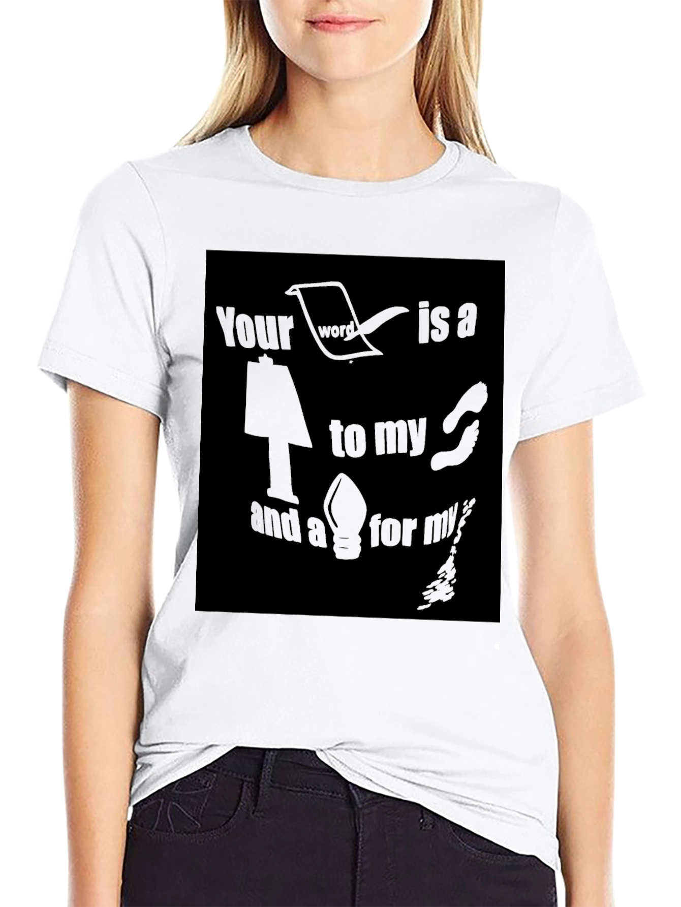 Motivational Black T-Shirt: Your Word