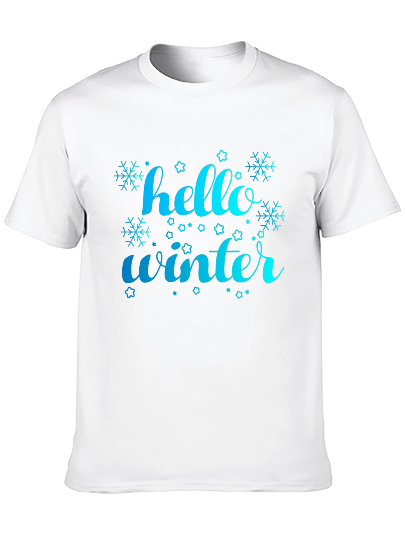 Hello Winter Graphic Tee - Black Casual Shirt