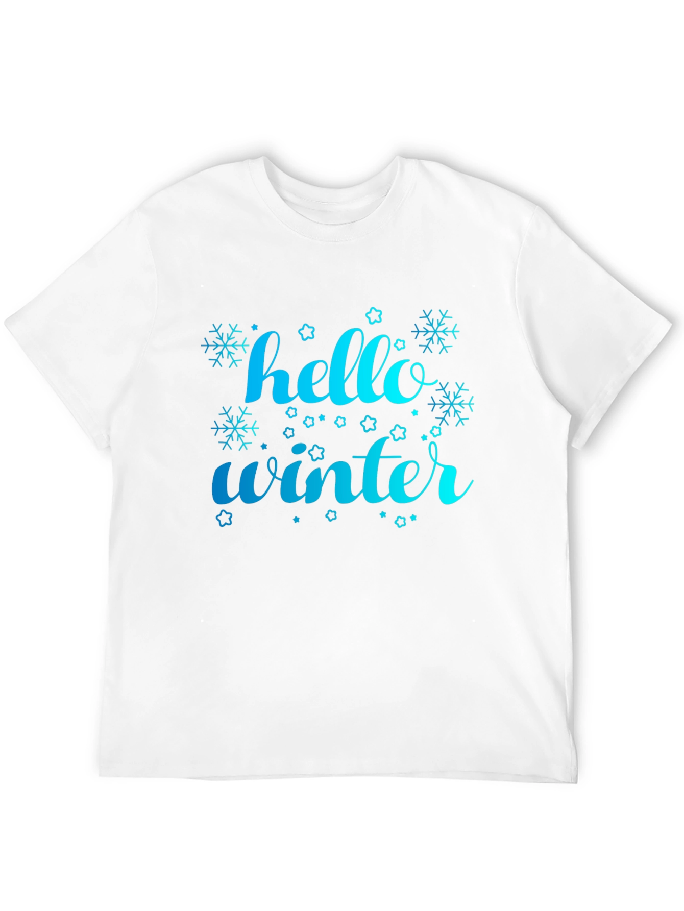 Hello Winter Graphic Tee - Black Casual Shirt