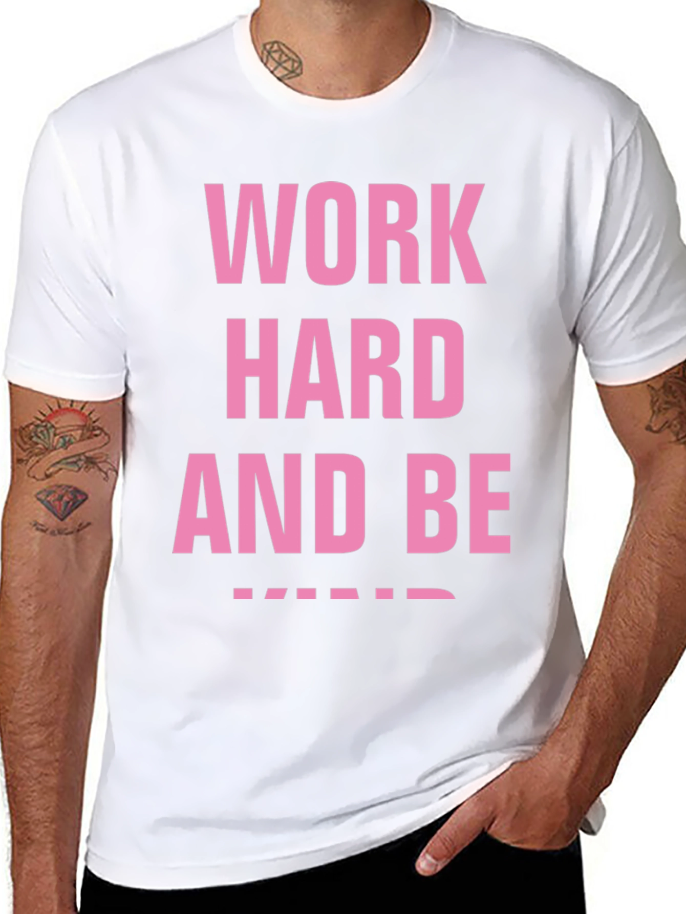 Work Hard And Be Kind Black T-Shirt