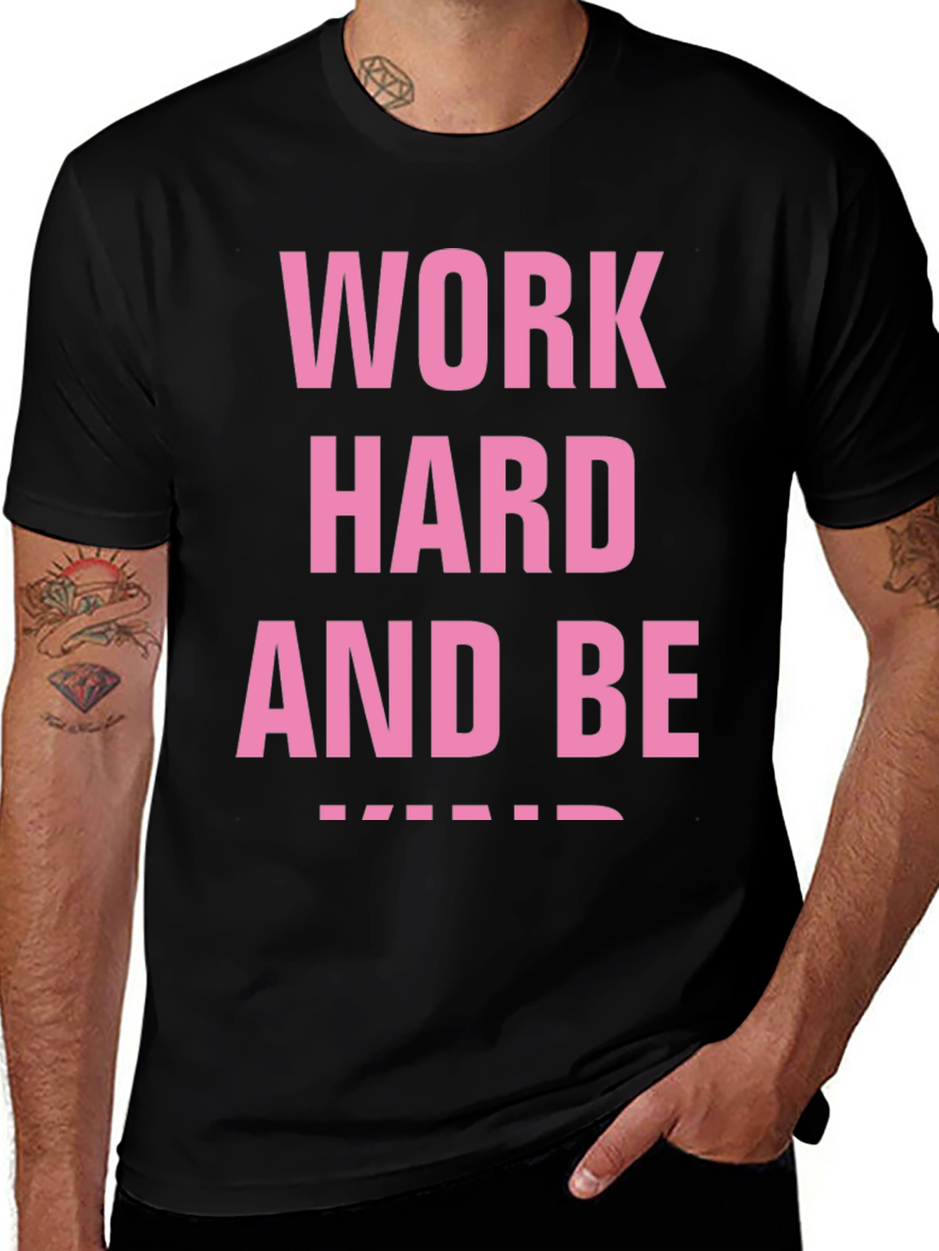 Work Hard And Be Kind Black T-Shirt