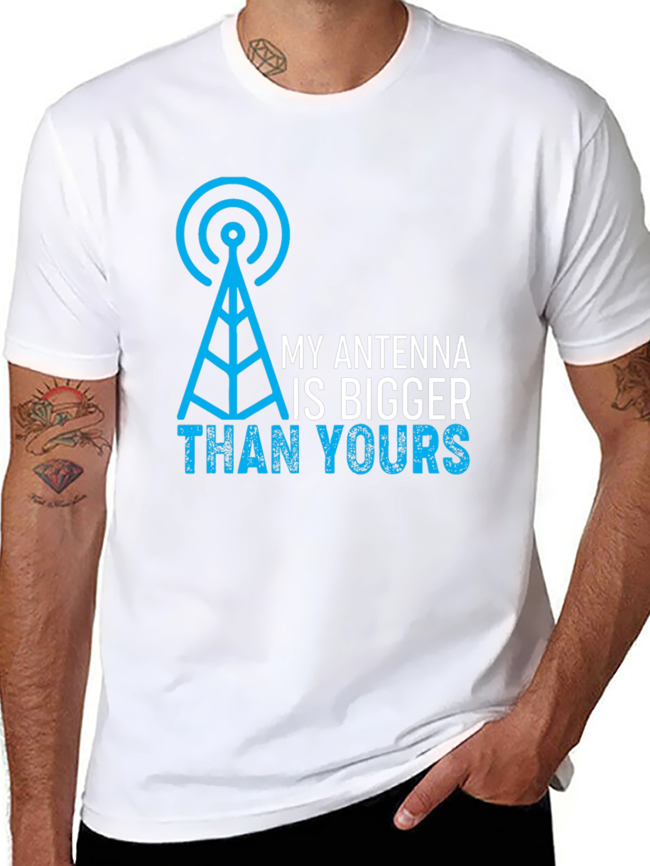 My Antenna is Bigger Than Yours Mens Graphic Tee