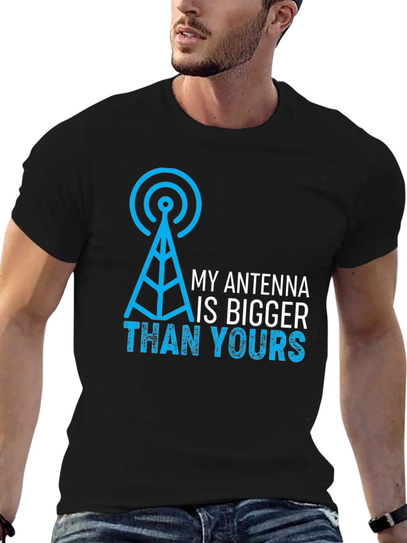 My Antenna is Bigger Than Yours Mens Graphic Tee