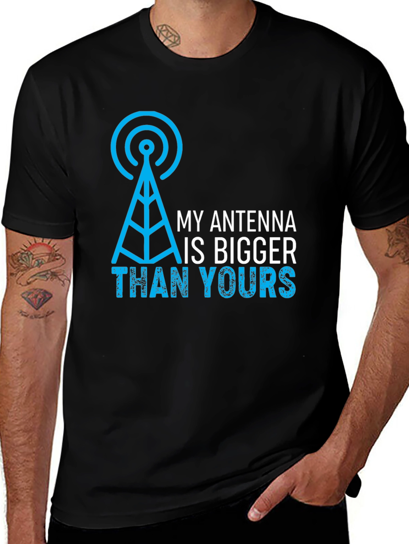 My Antenna is Bigger Than Yours Mens Graphic Tee