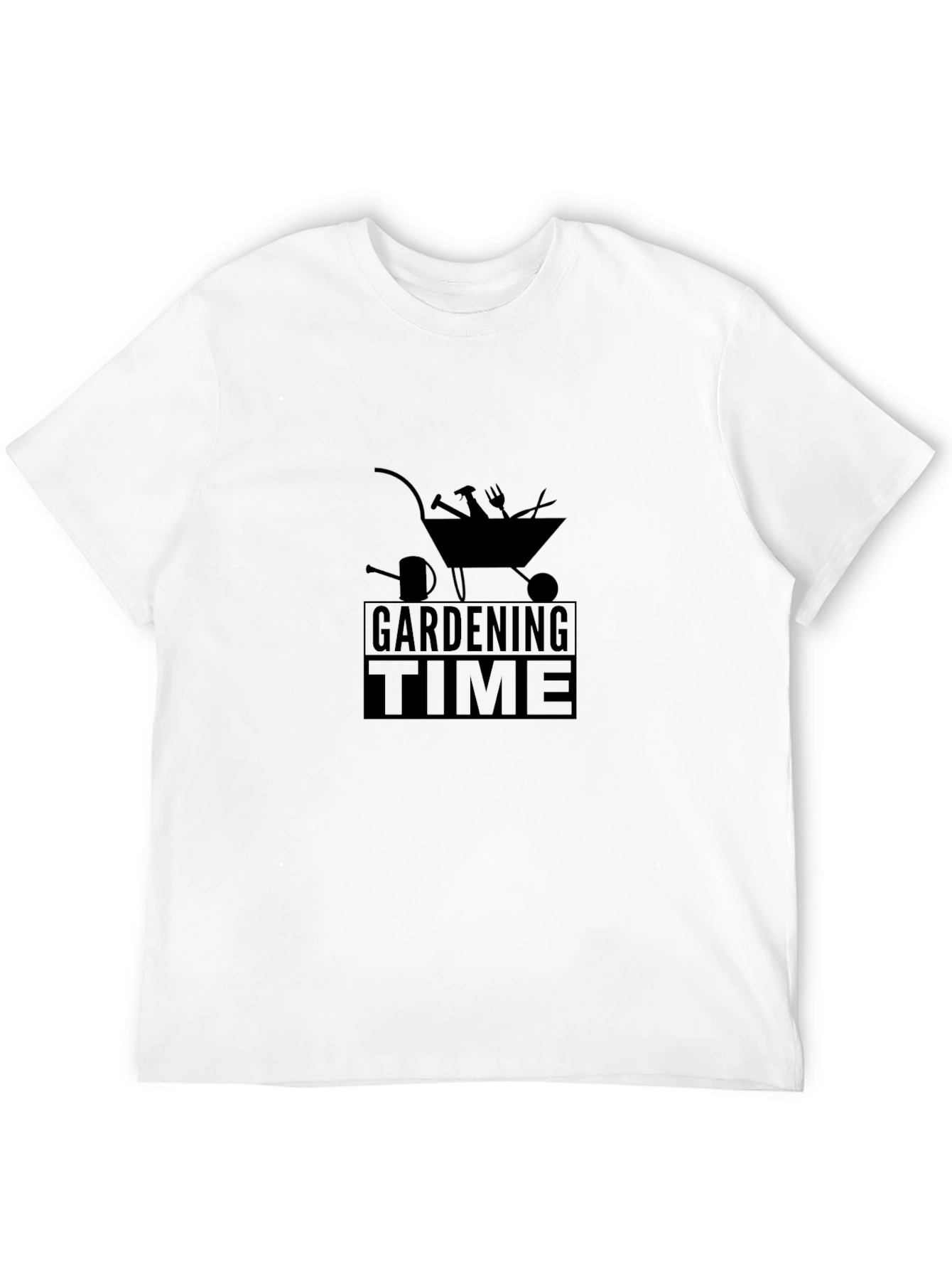Gardening Time Black T-Shirt
