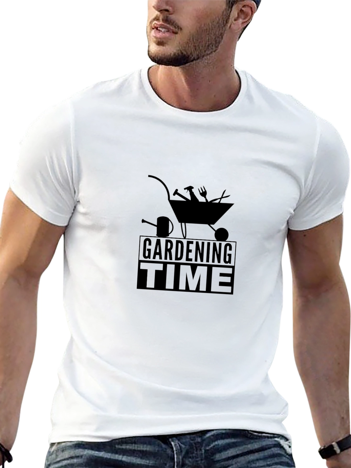 Gardening Time Black T-Shirt