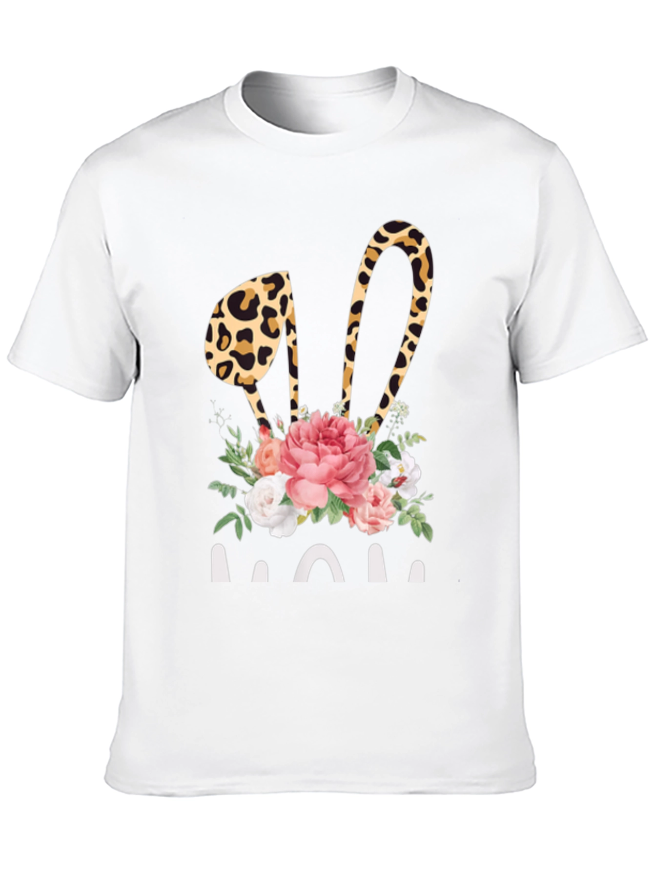 Leopard Bunny Ears MOM Graphic Tee