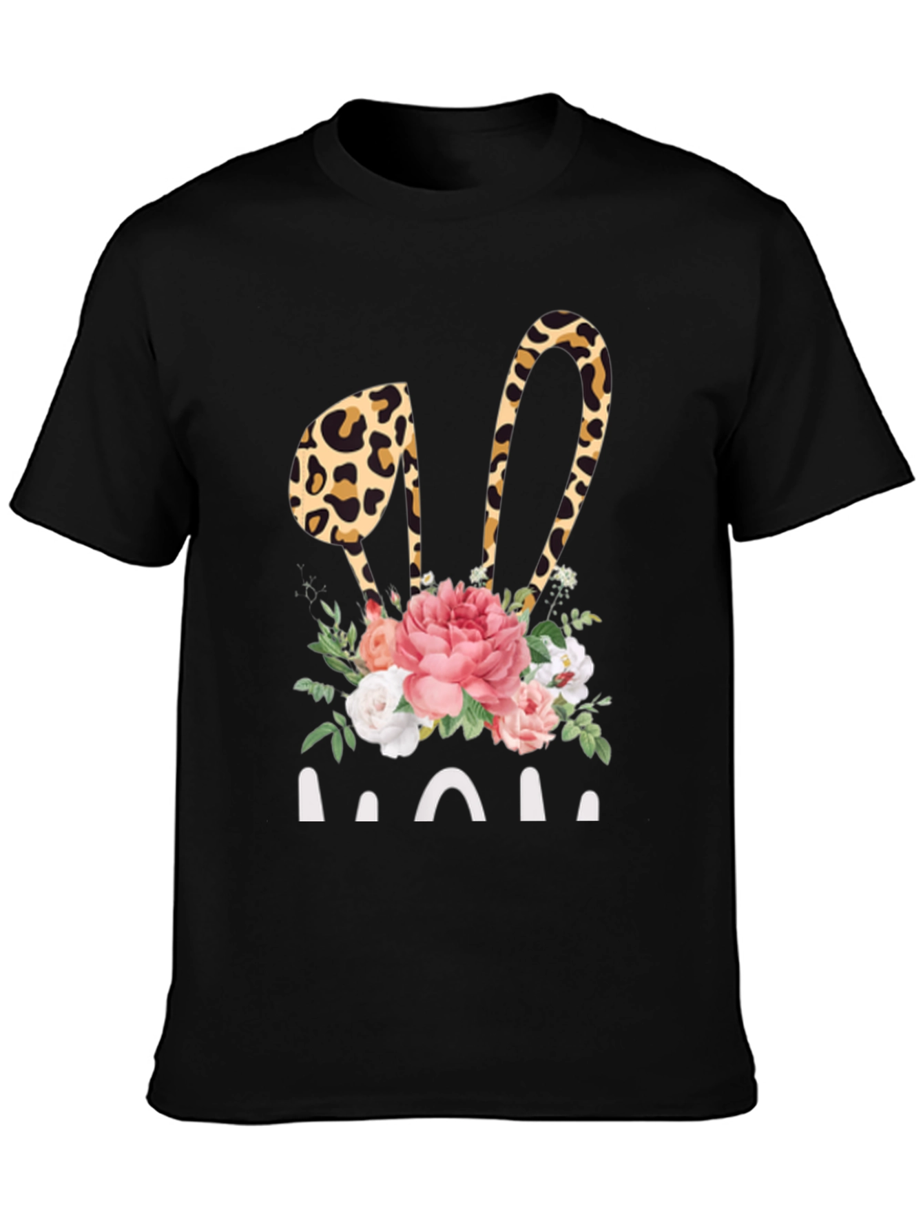 Leopard Bunny Ears MOM Graphic Tee