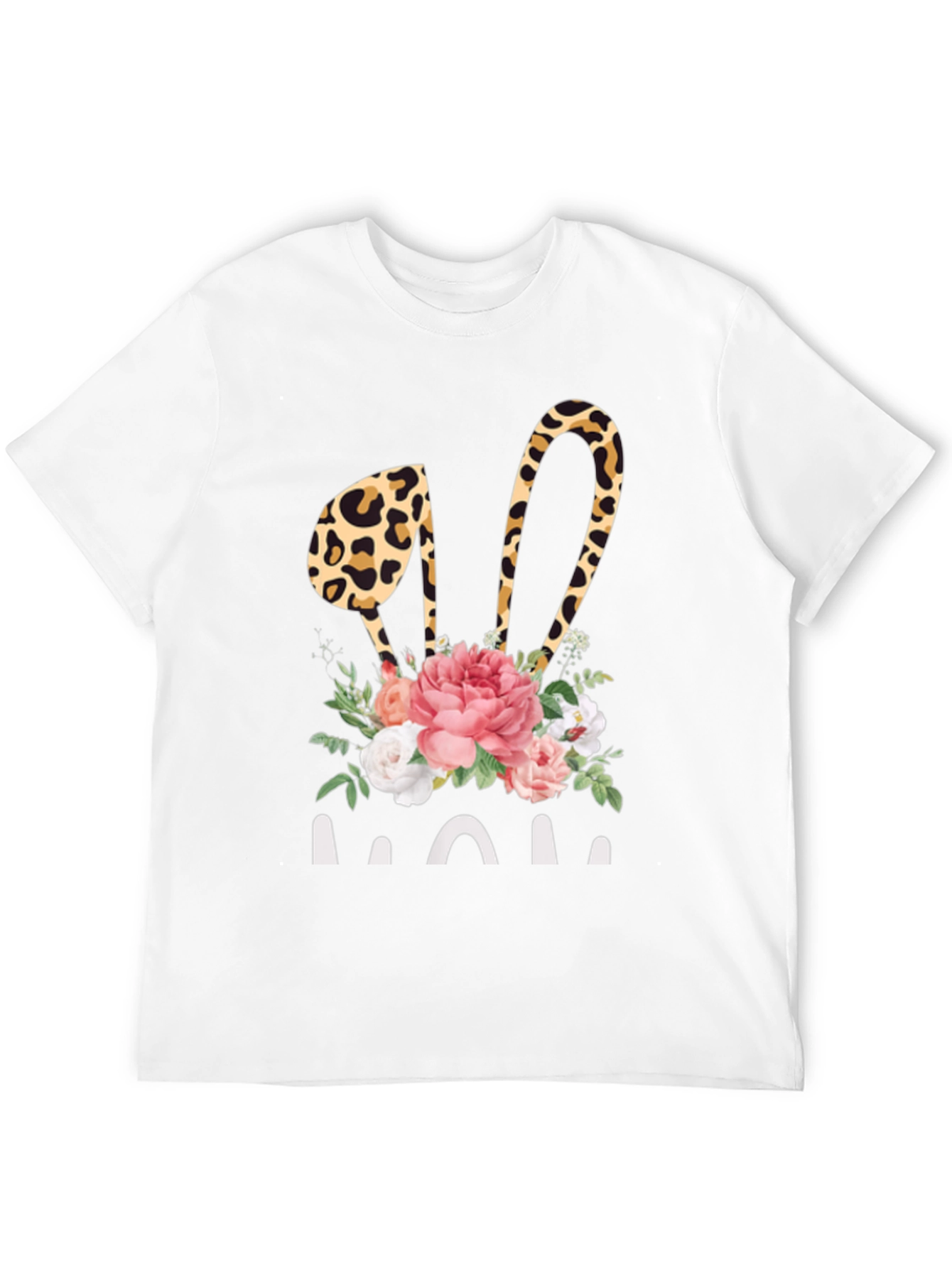 Leopard Bunny Ears MOM Graphic Tee