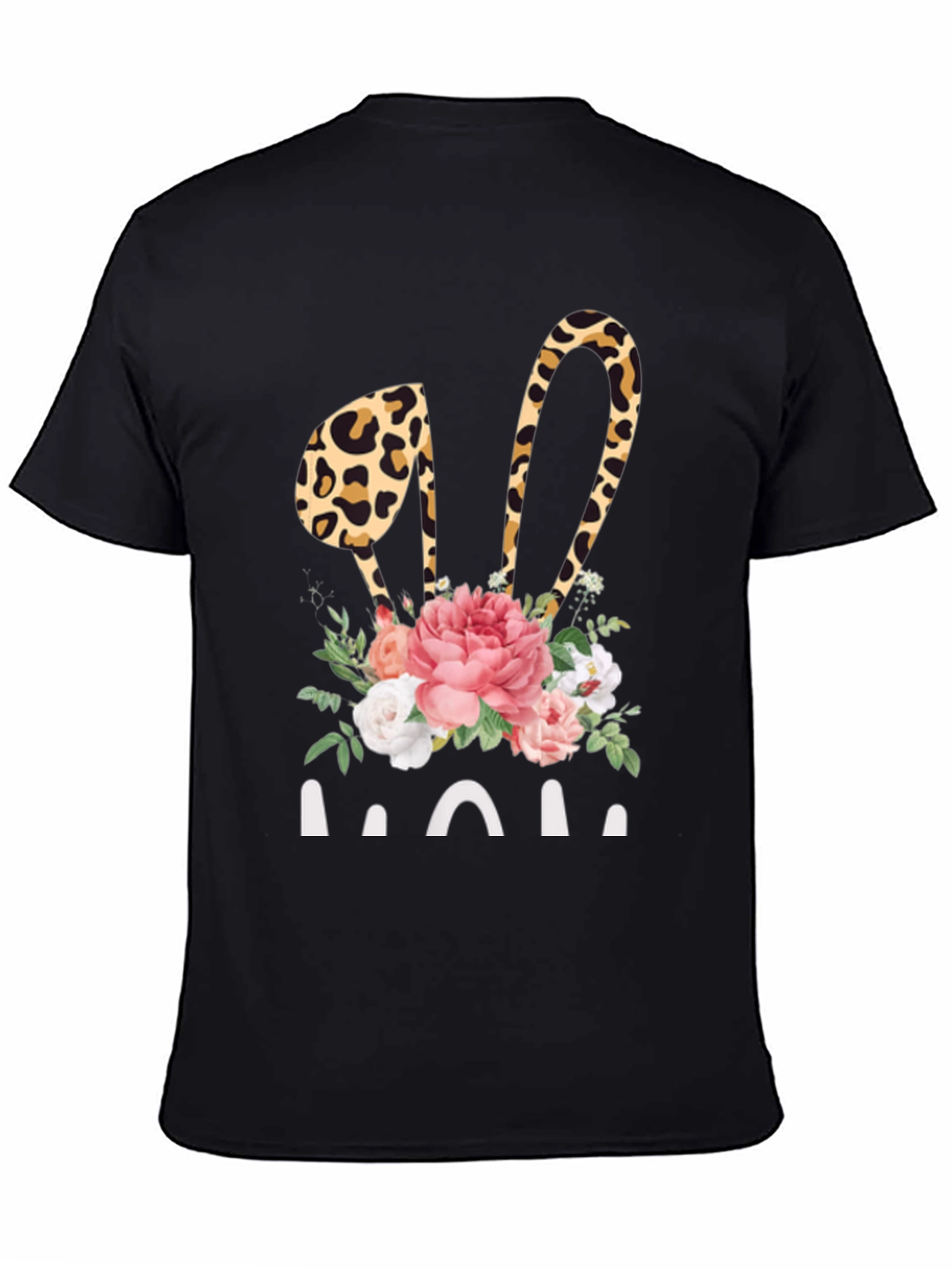 Leopard Bunny Ears MOM Graphic Tee