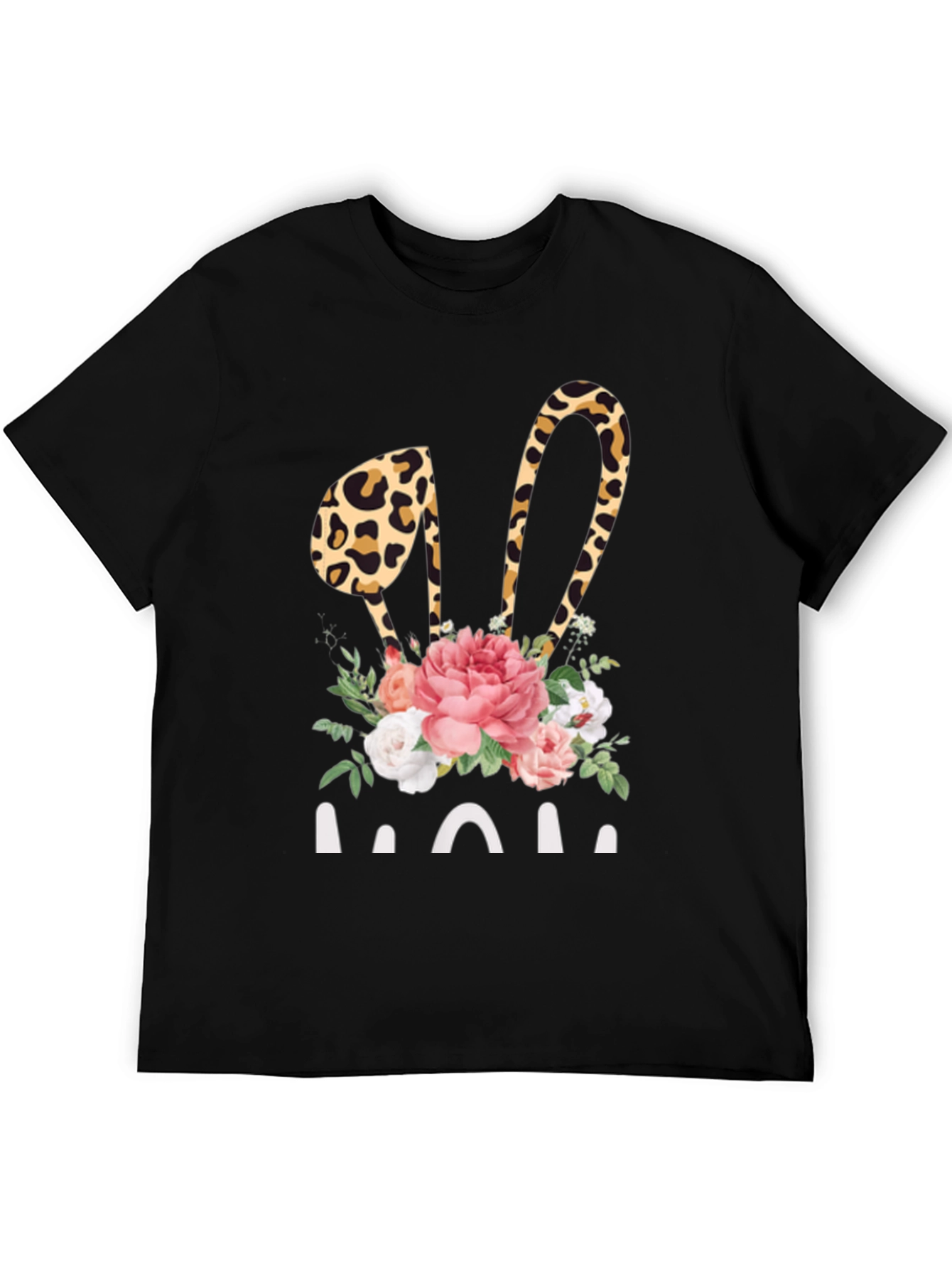 Leopard Bunny Ears MOM Graphic Tee