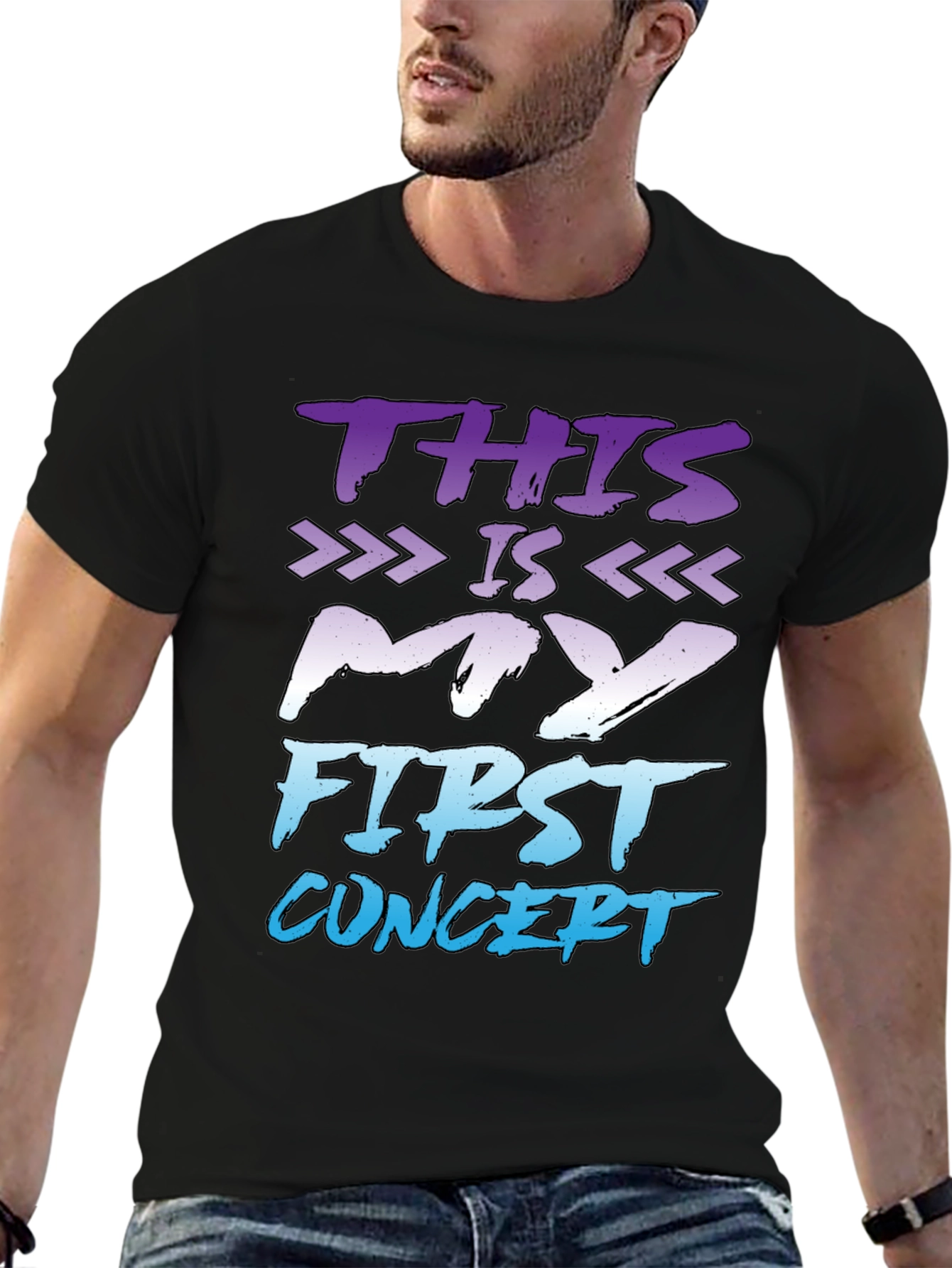 First Concert T-Shirt - Black Graphic Tee